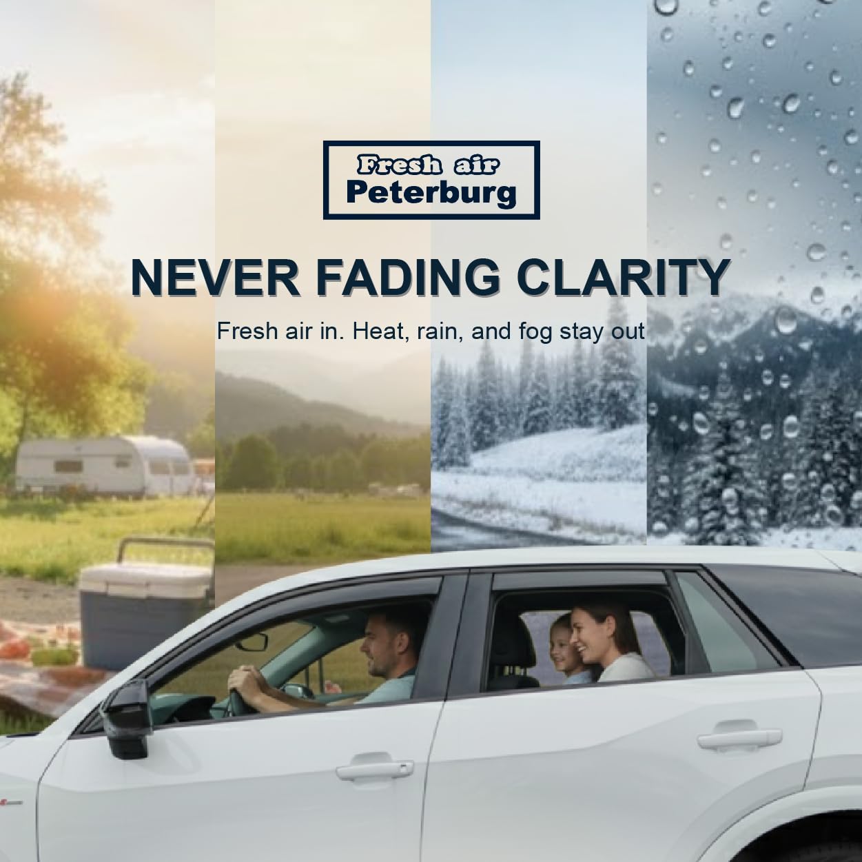 比德堡崁入式晴雨窗【短截款】SAAB紳寶 95 GRIFFIN /5D(4D款共用) 1998-2010