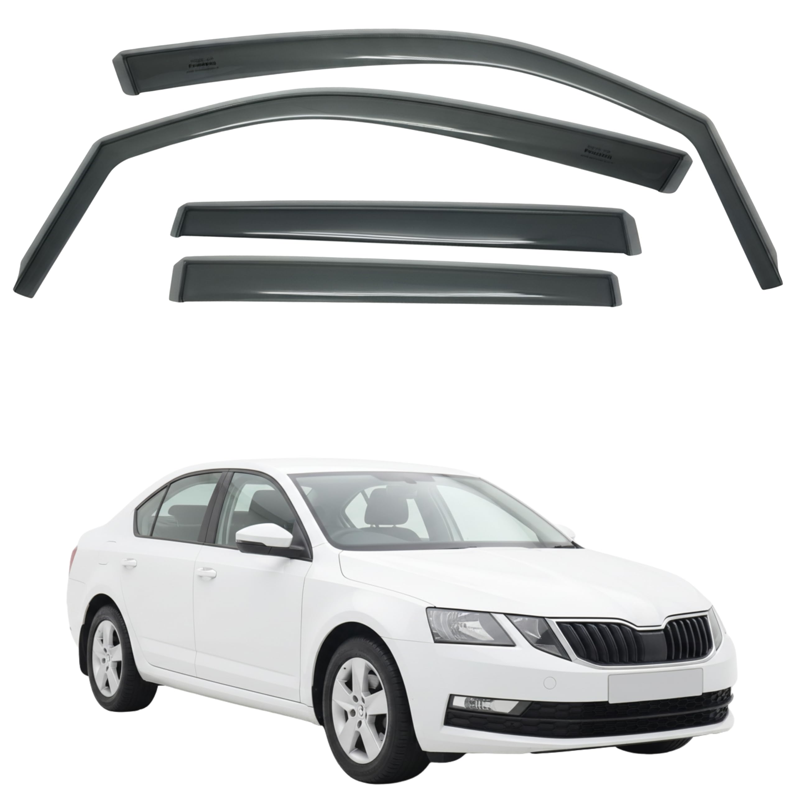 比德堡崁入式晴雨窗【短截款】SKODA斯哥達 Octavia 4D 三代 2015-2021