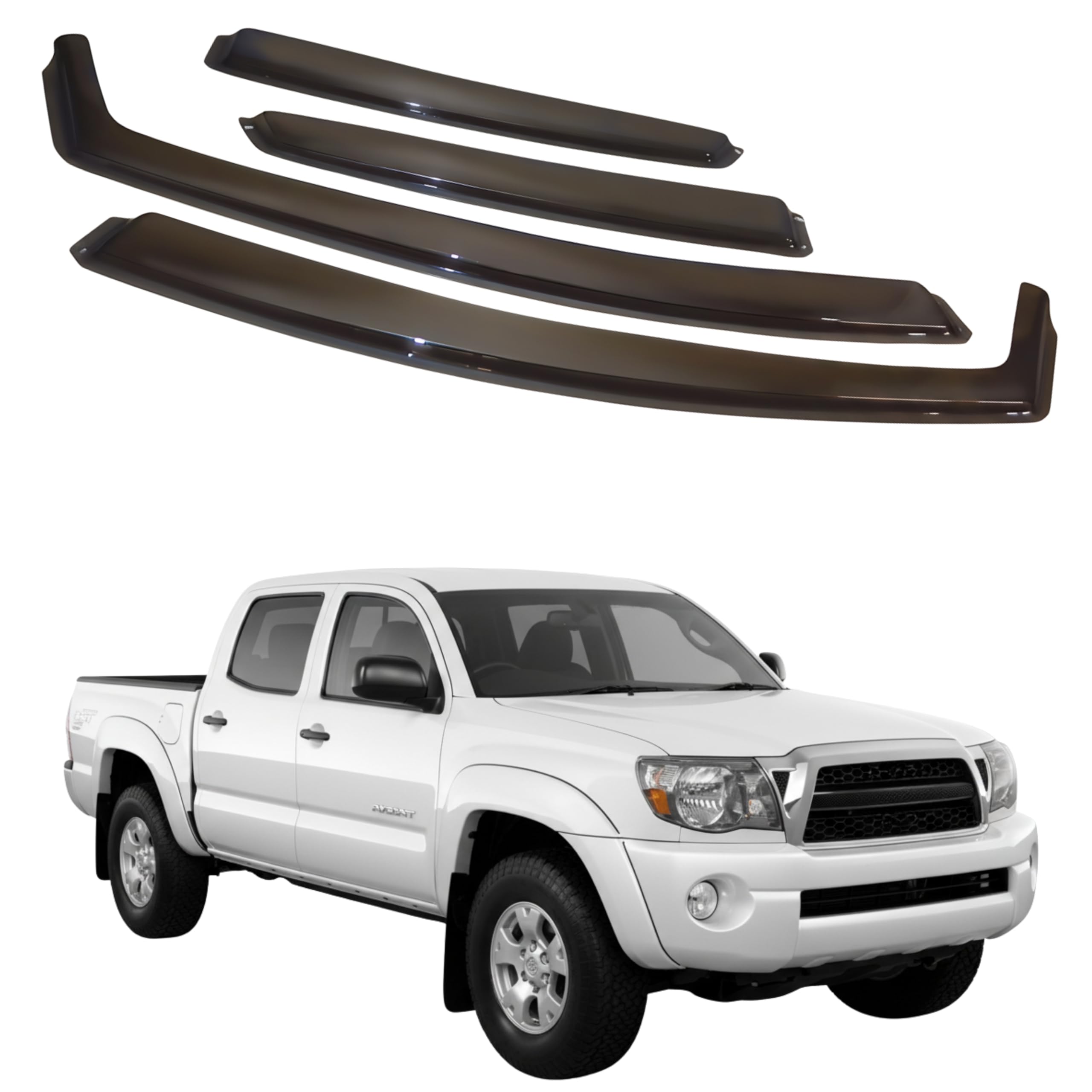 比德堡崁入式晴雨窗【國際標準款】TOYOTA豐田 TACOMA 4D  二代 2005-2015