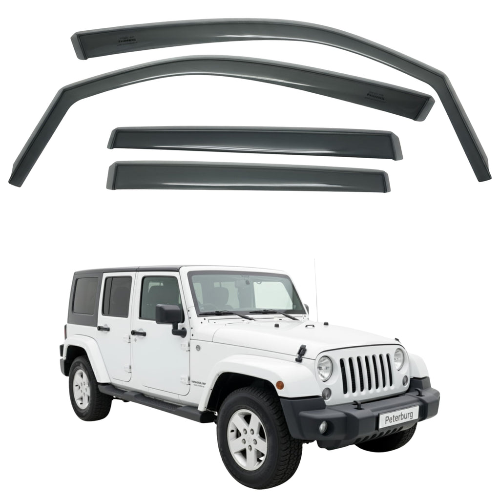 Fresh Air Peterburg In-Channel Window Visors [International Standard] JEEP WRANGLER JK 4-door 2008-2018