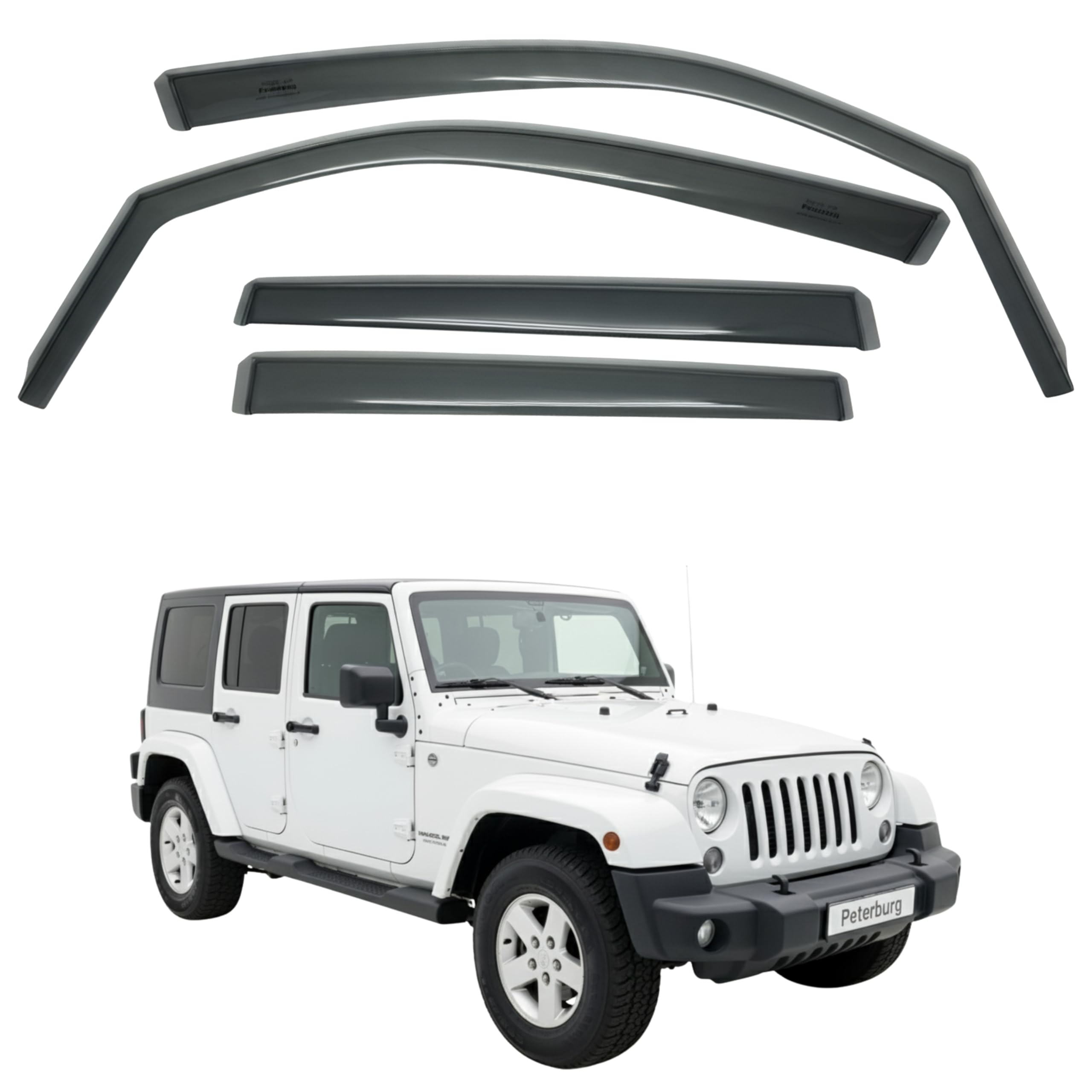 比德堡崁入式晴雨窗【國際標準款】JEEP吉普 WRANGLER JK 4-door 2008-2018