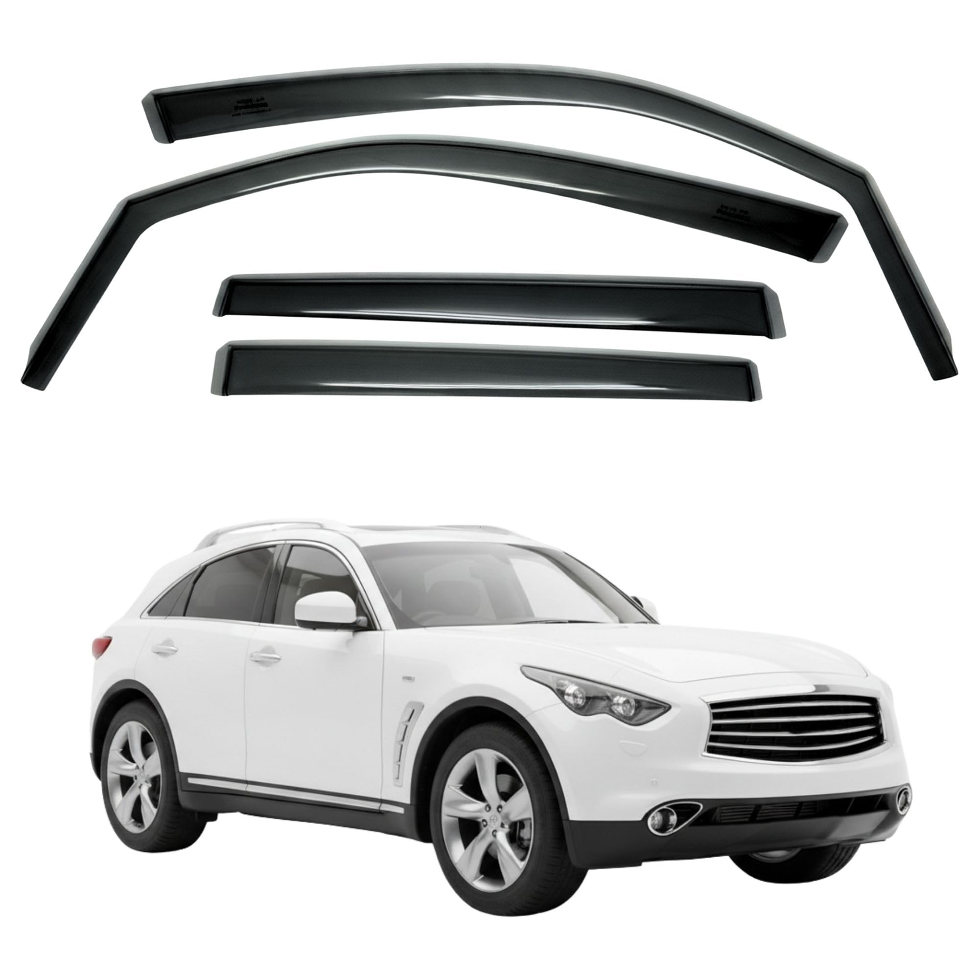 比德堡崁入式晴雨窗【短截款】INFINITI無限 QX70 2014-