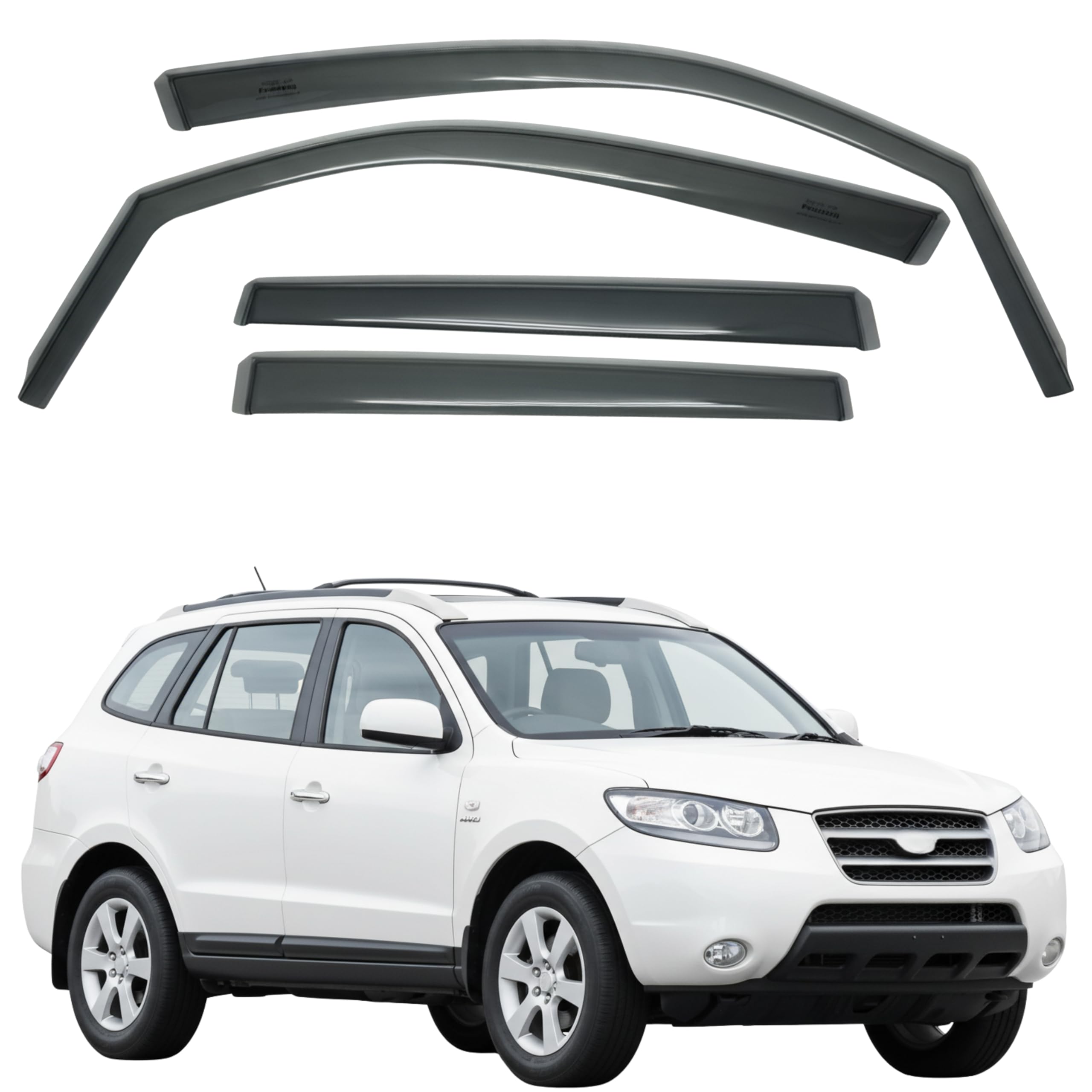比德堡崁入式晴雨窗【短截款】HYUNDAI現代 SANTA FE 2008-2013