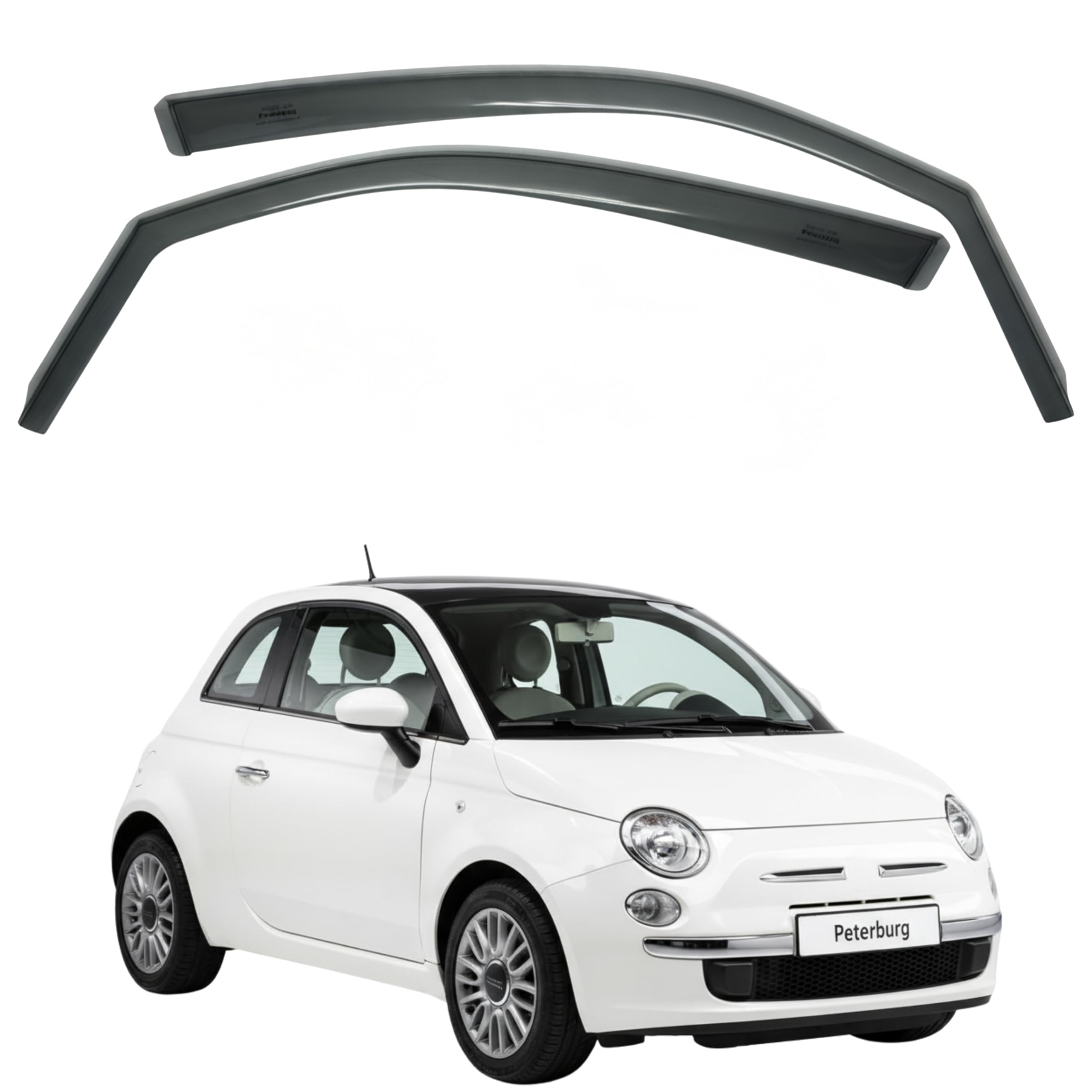 比德堡崁入式晴雨窗【短截款】FIAT飛雅特 FIAT 500 2008-