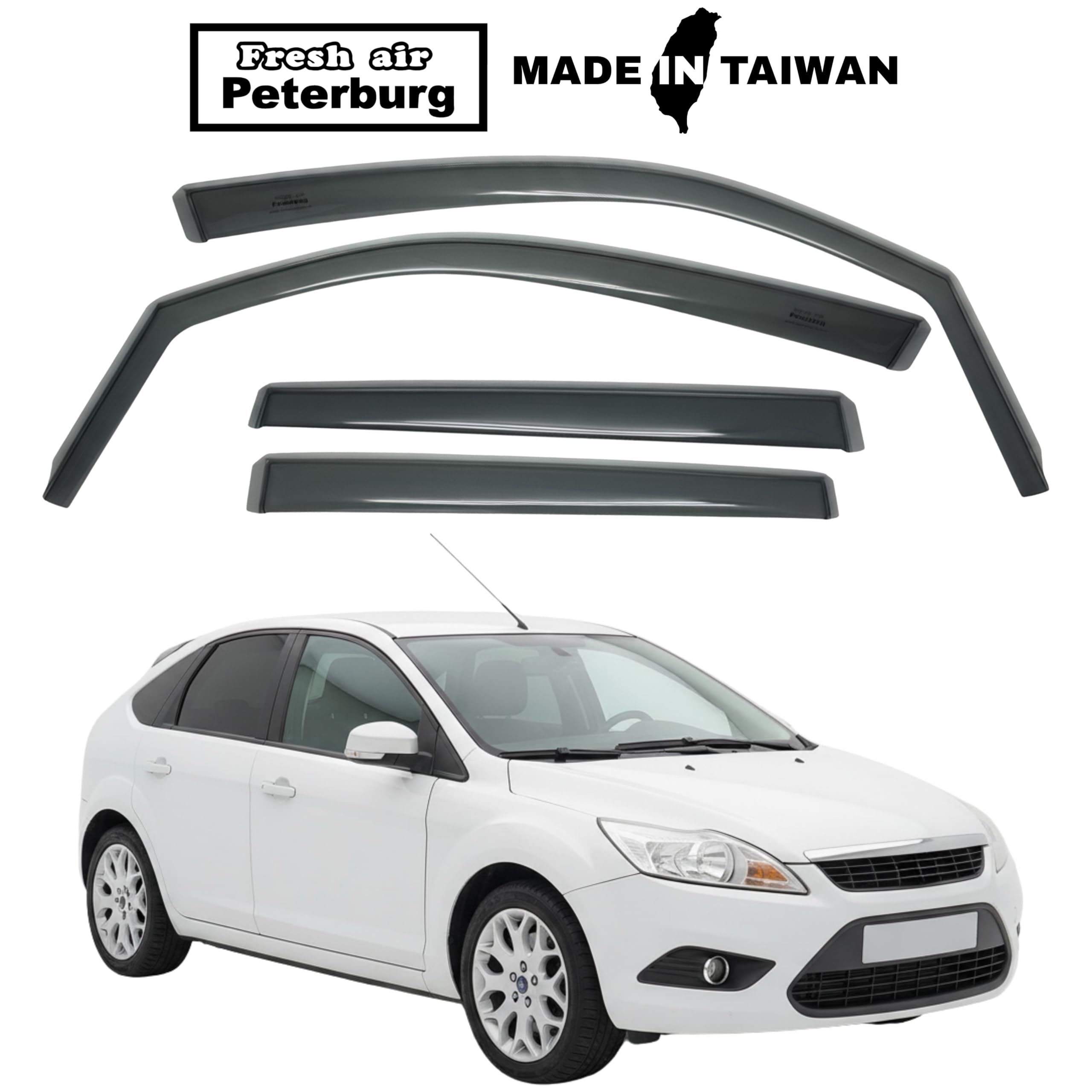 比德堡崁入式晴雨窗【國際標準款】FORD福特 FOCUS MK2 (4D,5D) 2004-2012