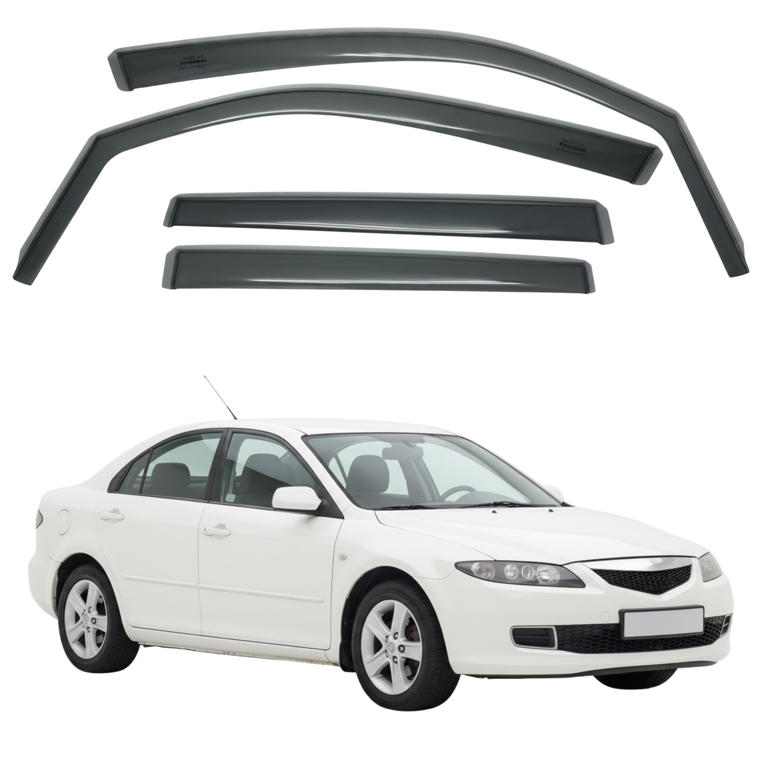 比德堡崁入式晴雨窗【短截款】MAZDA馬自達 Mazda 6 4D 一代 2002-2007