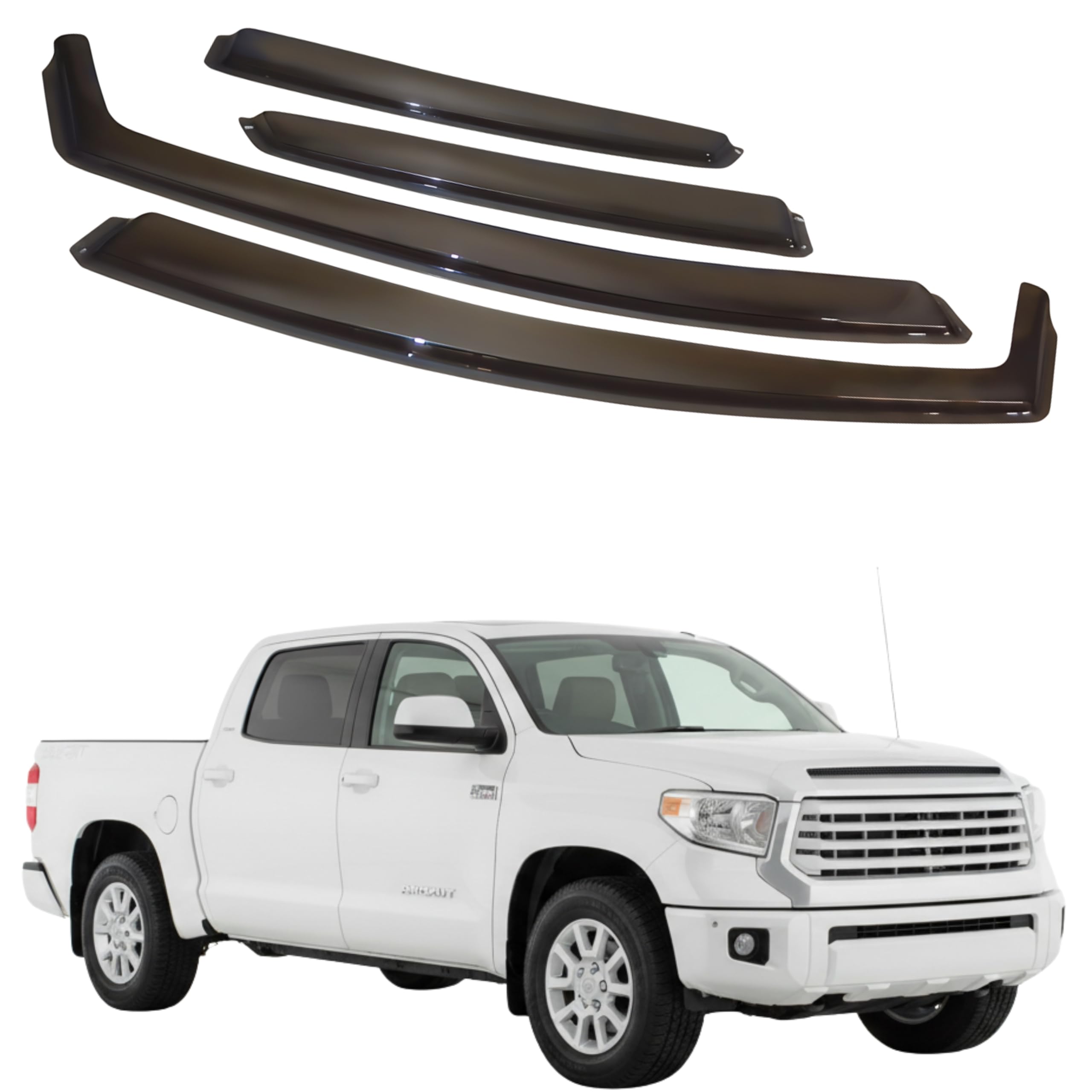 Fresh Air Peterburg In-Channel Window Visors [Short-Length] TOYOTA TUNDRA 4X4 2014-2021