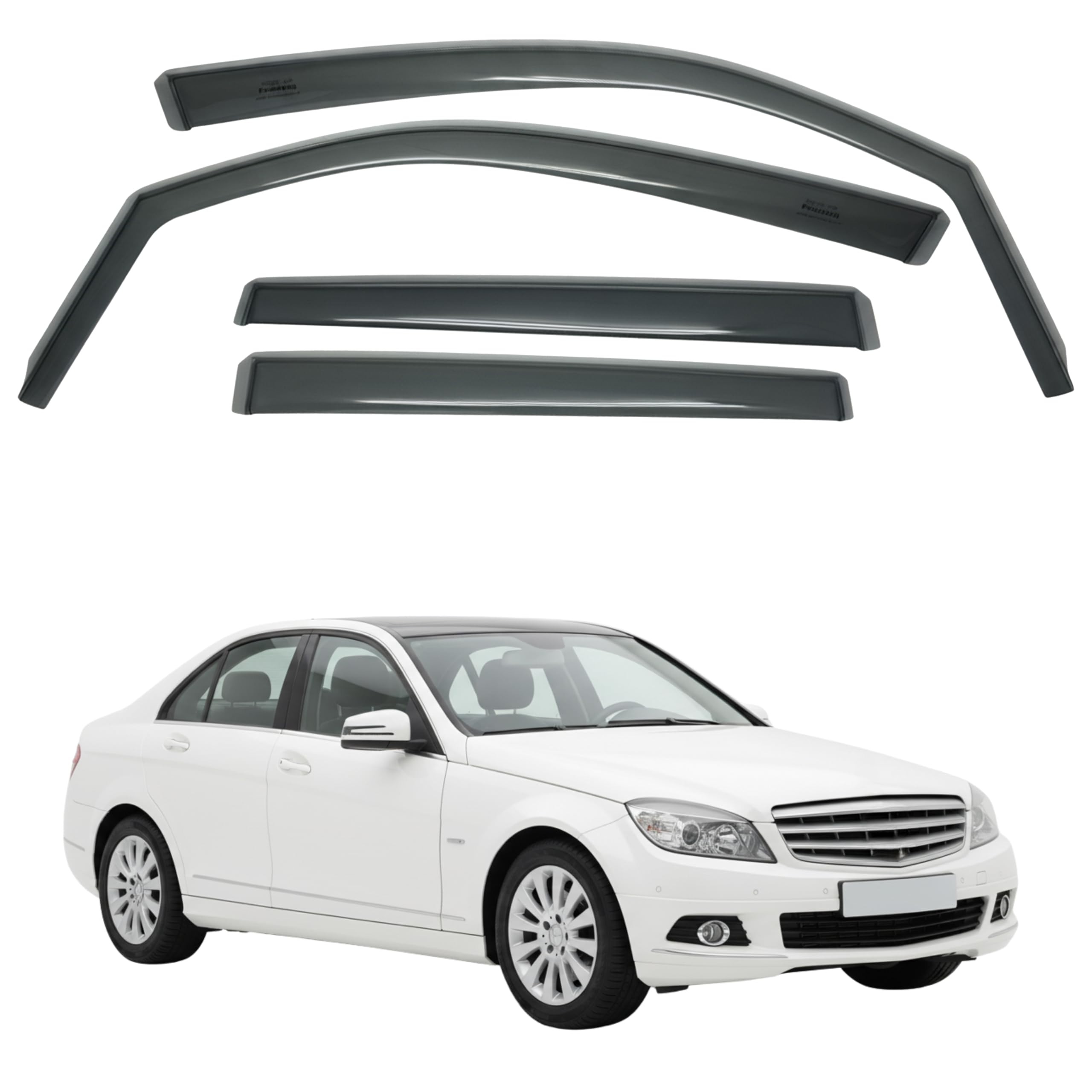 Fresh Air Peterburg In-Channel-Windabweiser [Kurzversion] M.BENZ C-Class/C300/ W204 4D 2007.6-2014