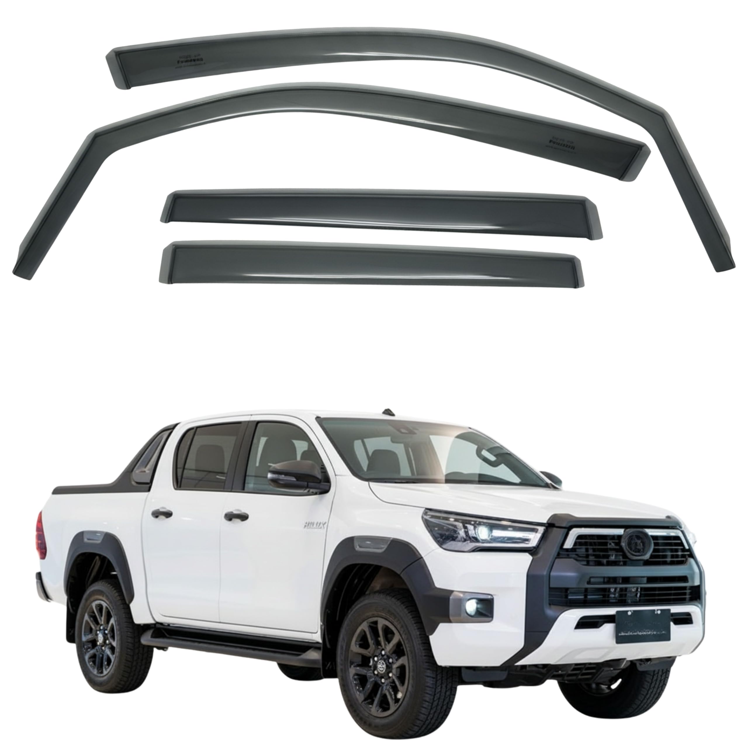 比德堡崁入式晴雨窗【短截款】TOYOTA豐田 HILUX 2019/7-