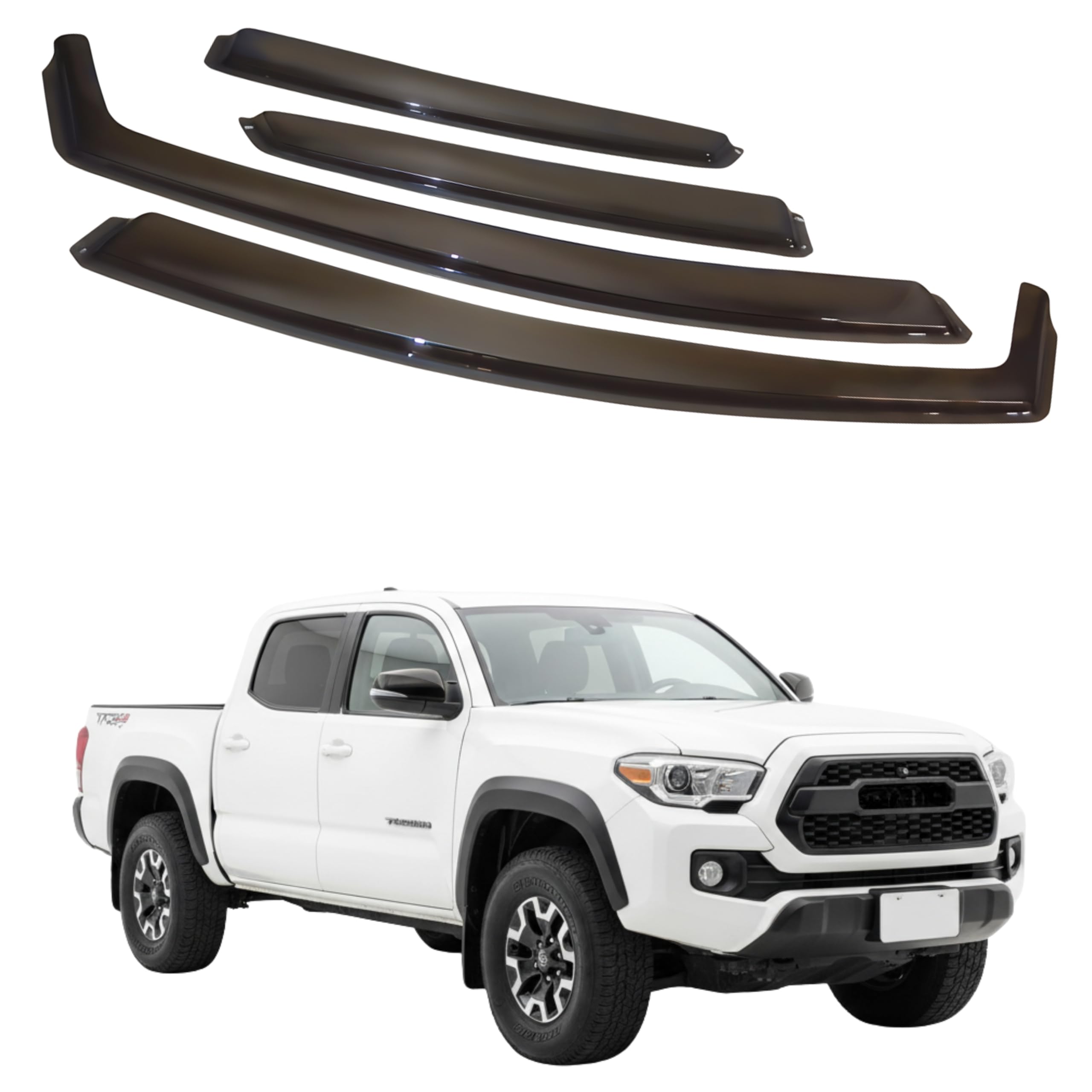 Fresh Air Peterburg In-Channel Window Visors [Short-Length] TOYOTA TACOMA 4D Gen 3 2016-2023