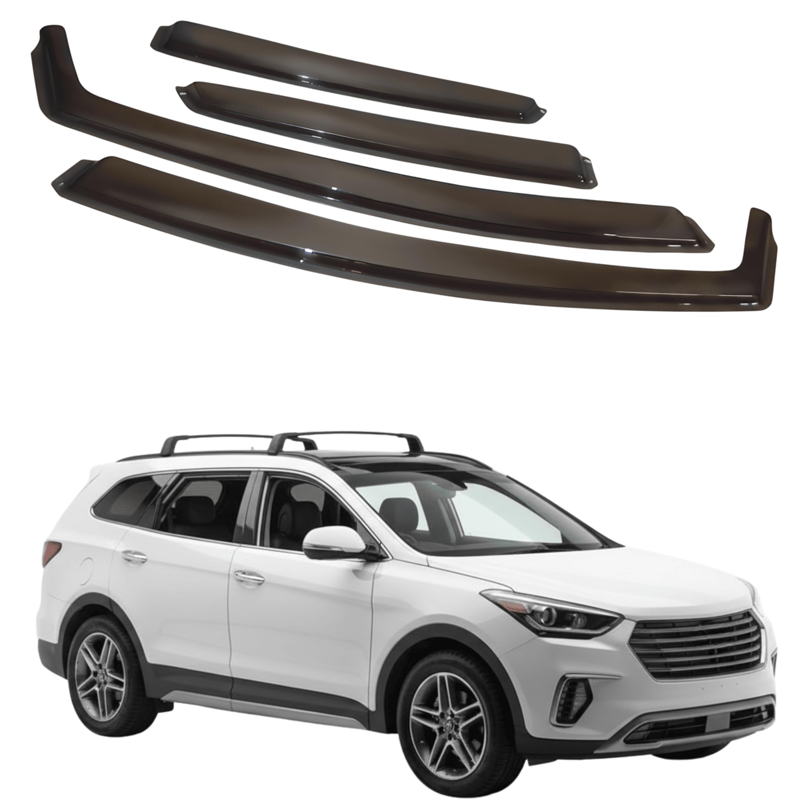 比德堡崁入式晴雨窗【國際標準款】HYUNDAI現代 SANTA FE/ix45 2014-2019-
