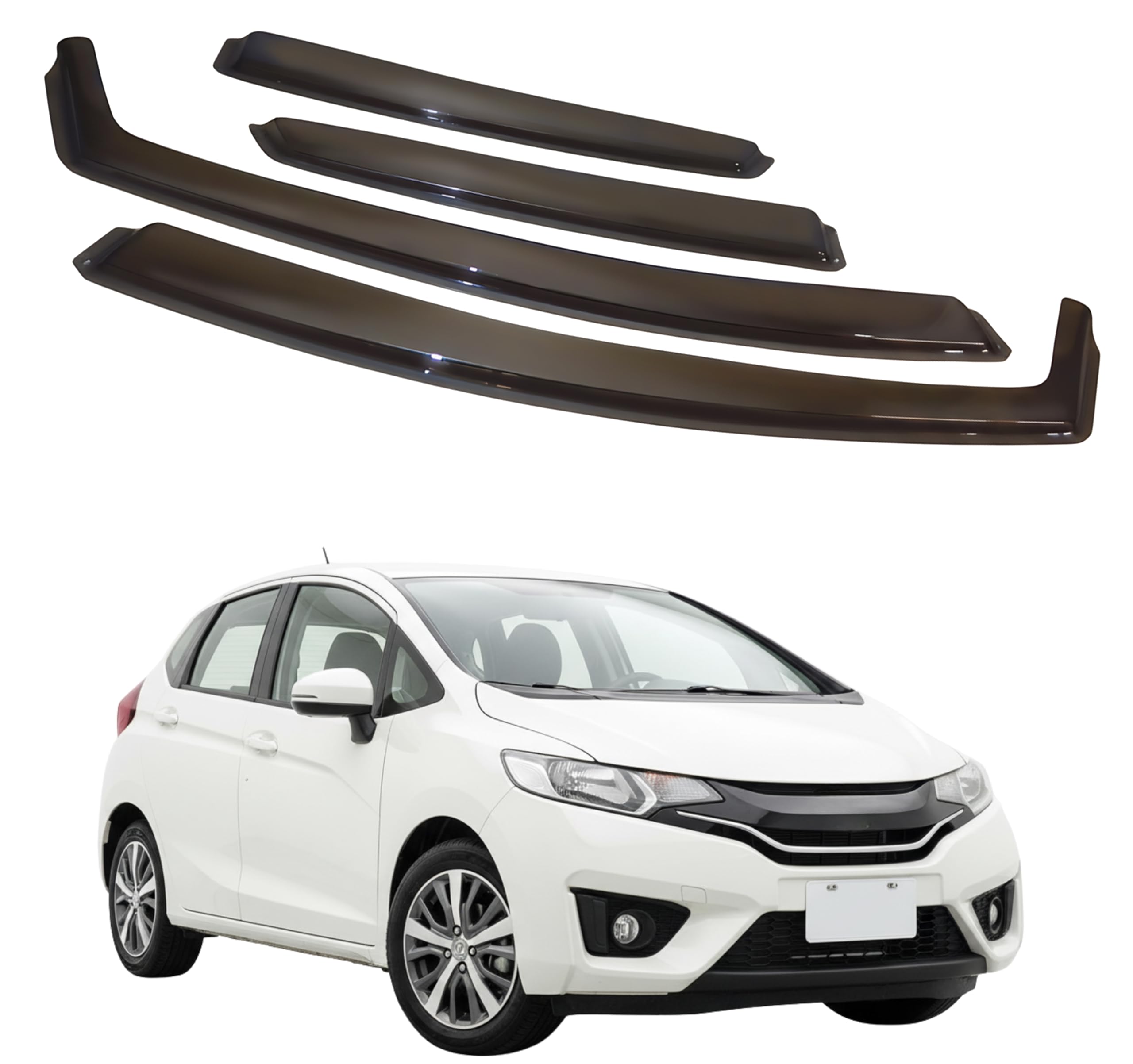 比德堡崁入式晴雨窗【短截款】HONDA本田 FIT 3rd Gen. 2015-2020