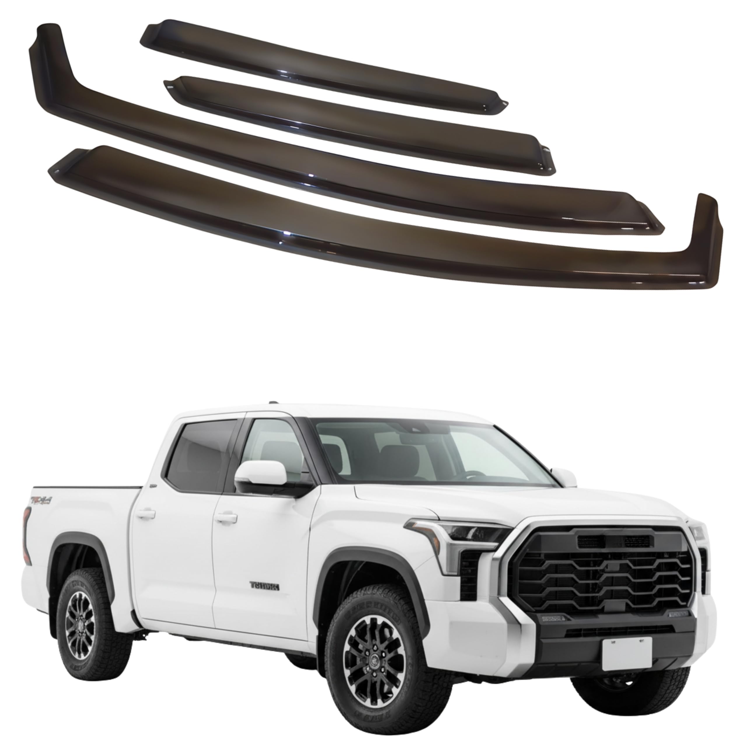 Fresh Air Peterburg In-Channel Window Visors [Short-Length] TOYOTA TUNDRA 4X4 2022 2022+