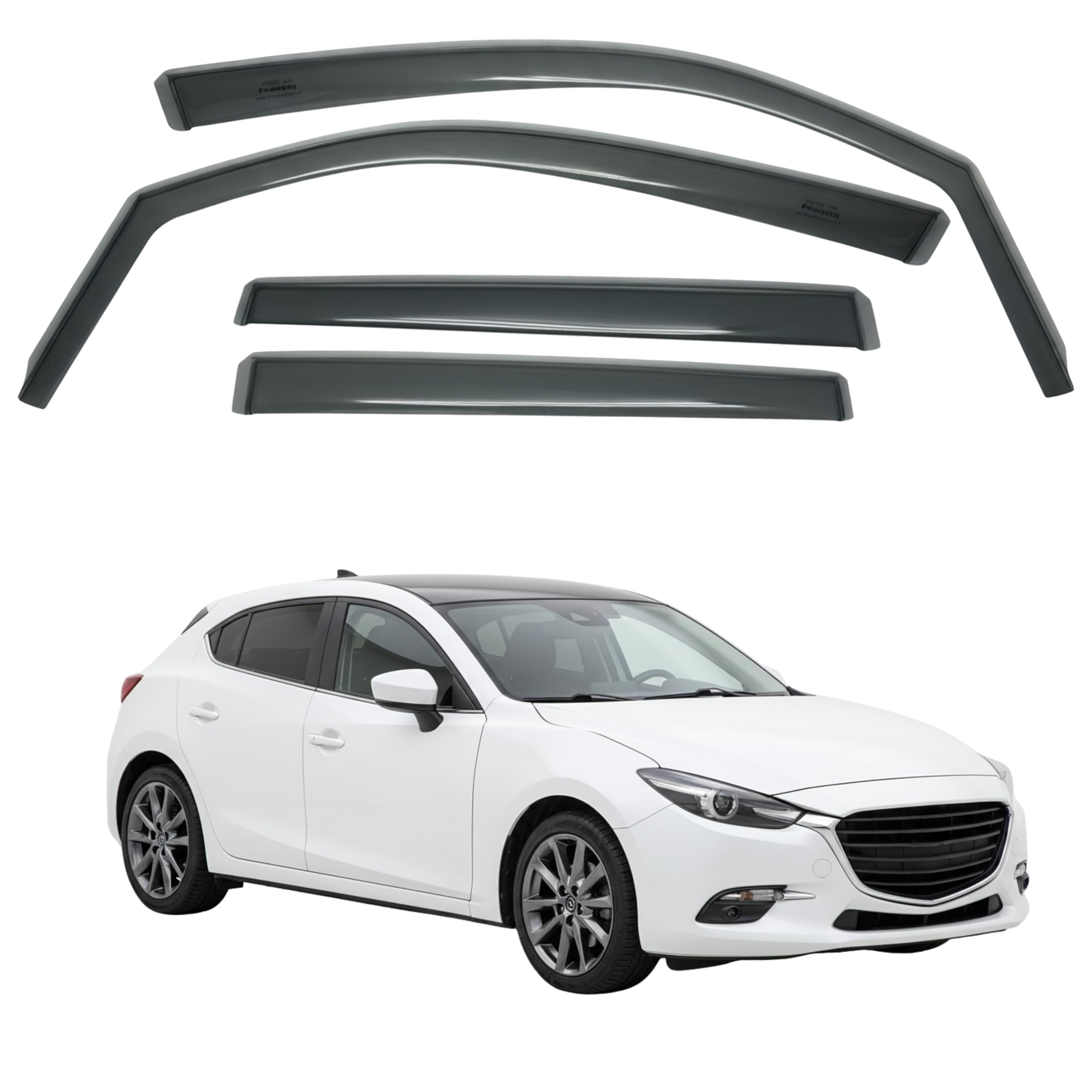 比德堡崁入式晴雨窗【短截款】MAZDA馬自達 Mazda 3 4D 三代 2015-2018