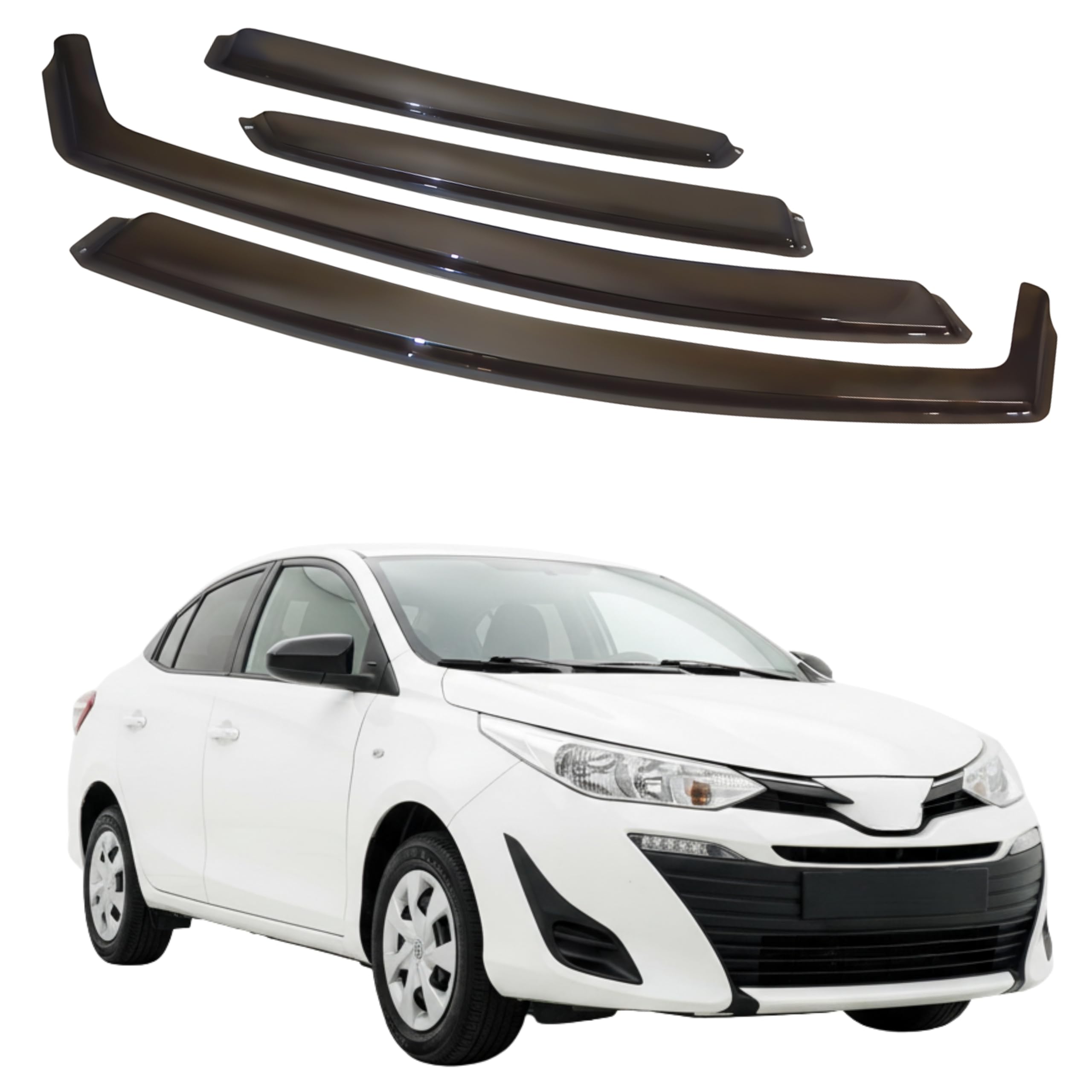 Fresh Air Peterburg In-Channel Window Visors [Short-Length] TOYOTA VIOS Gen 3() 2018-