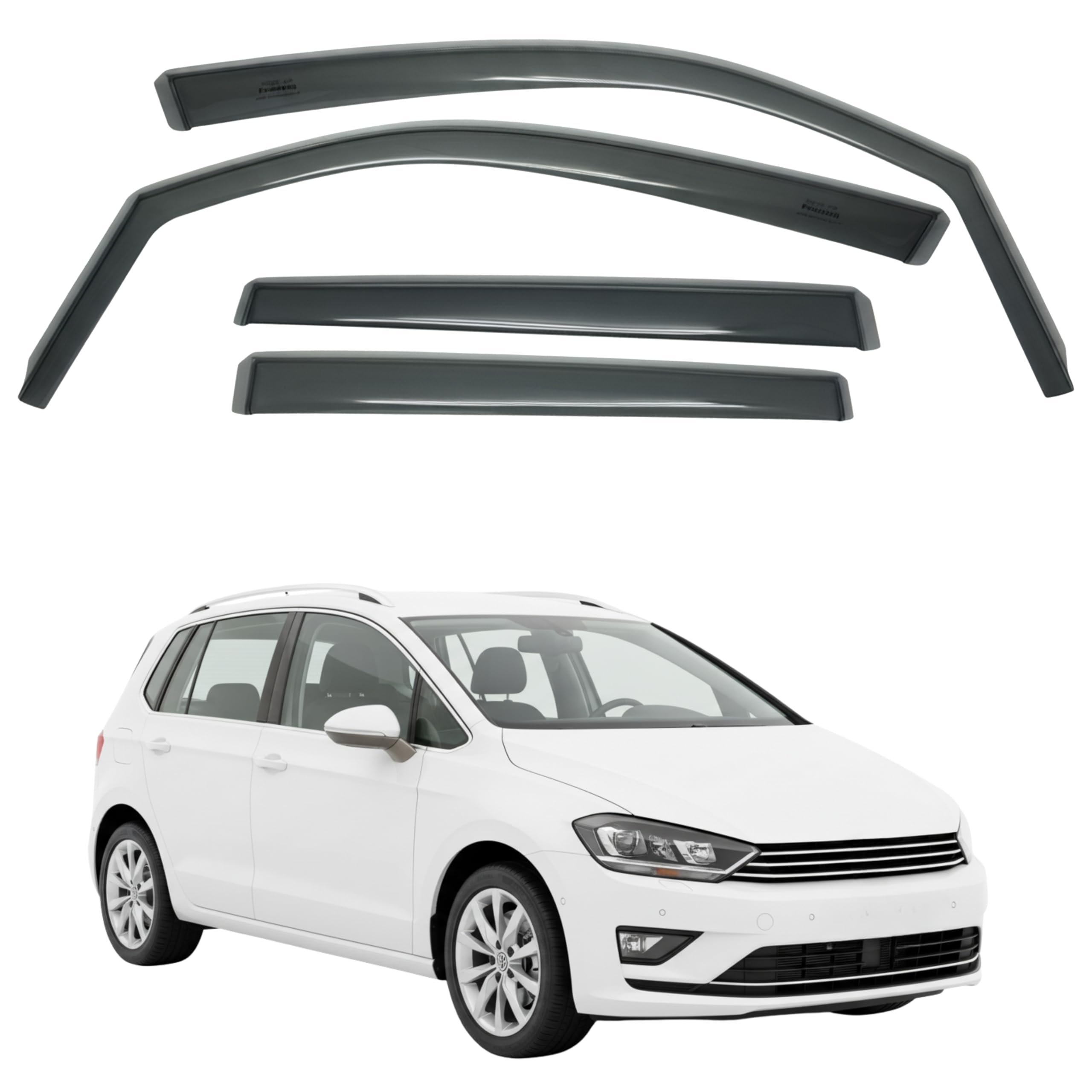 Fresh Air Peterburg In-Channel Window Visors [Short-Length] VW GOLF SPORTSVAN 2015-