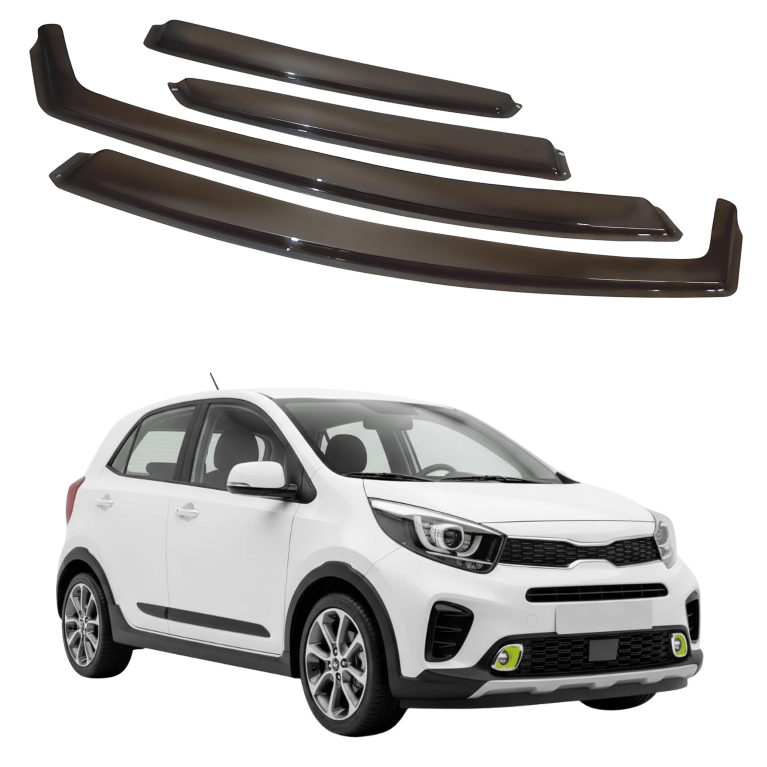比德堡崁入式晴雨窗【國際標準款】KIA起亞 PICANTO X 三代 2018-