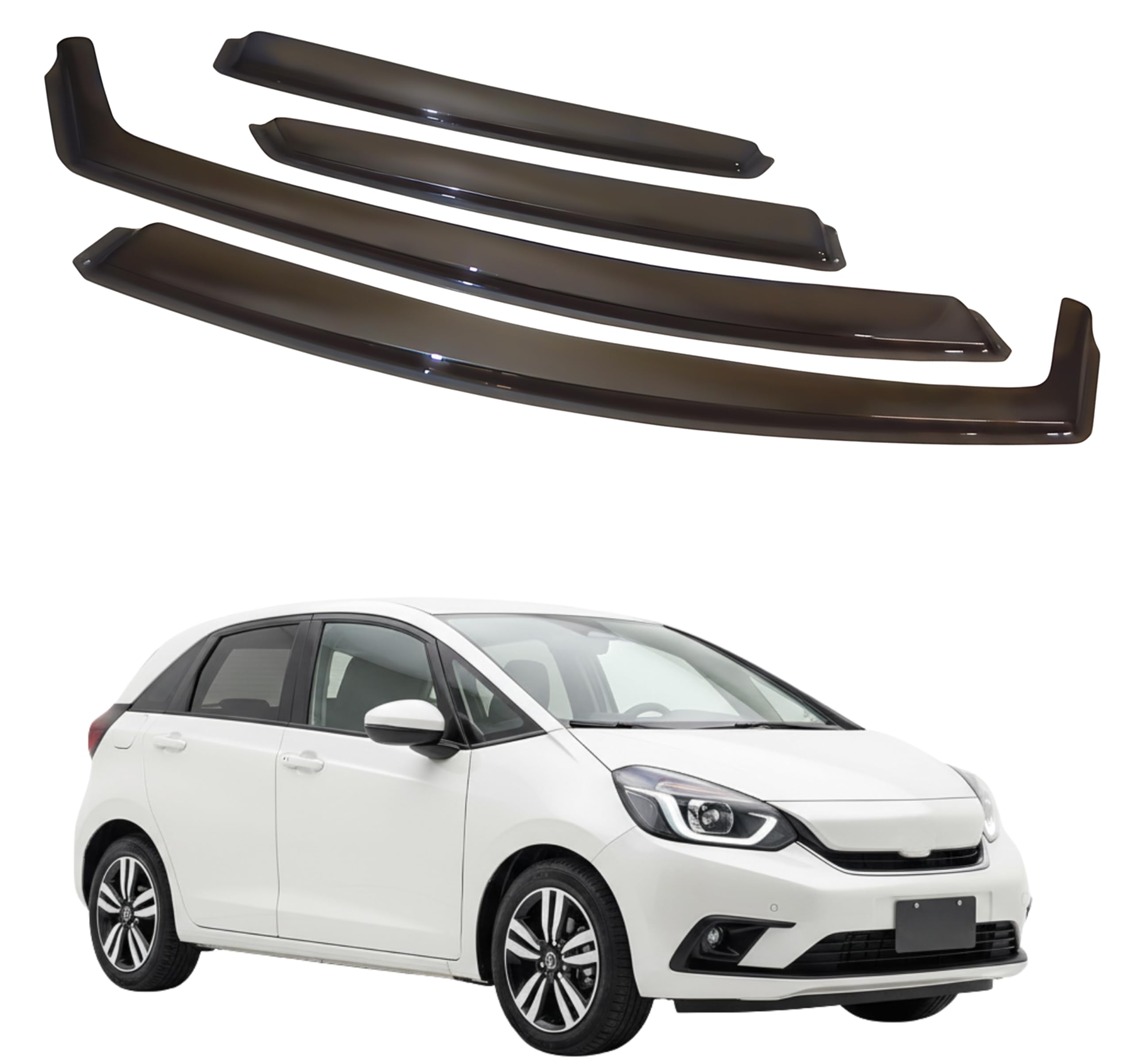 比德堡崁入式晴雨窗【短截款】HONDA本田 FIT 4th Gen. 2021-