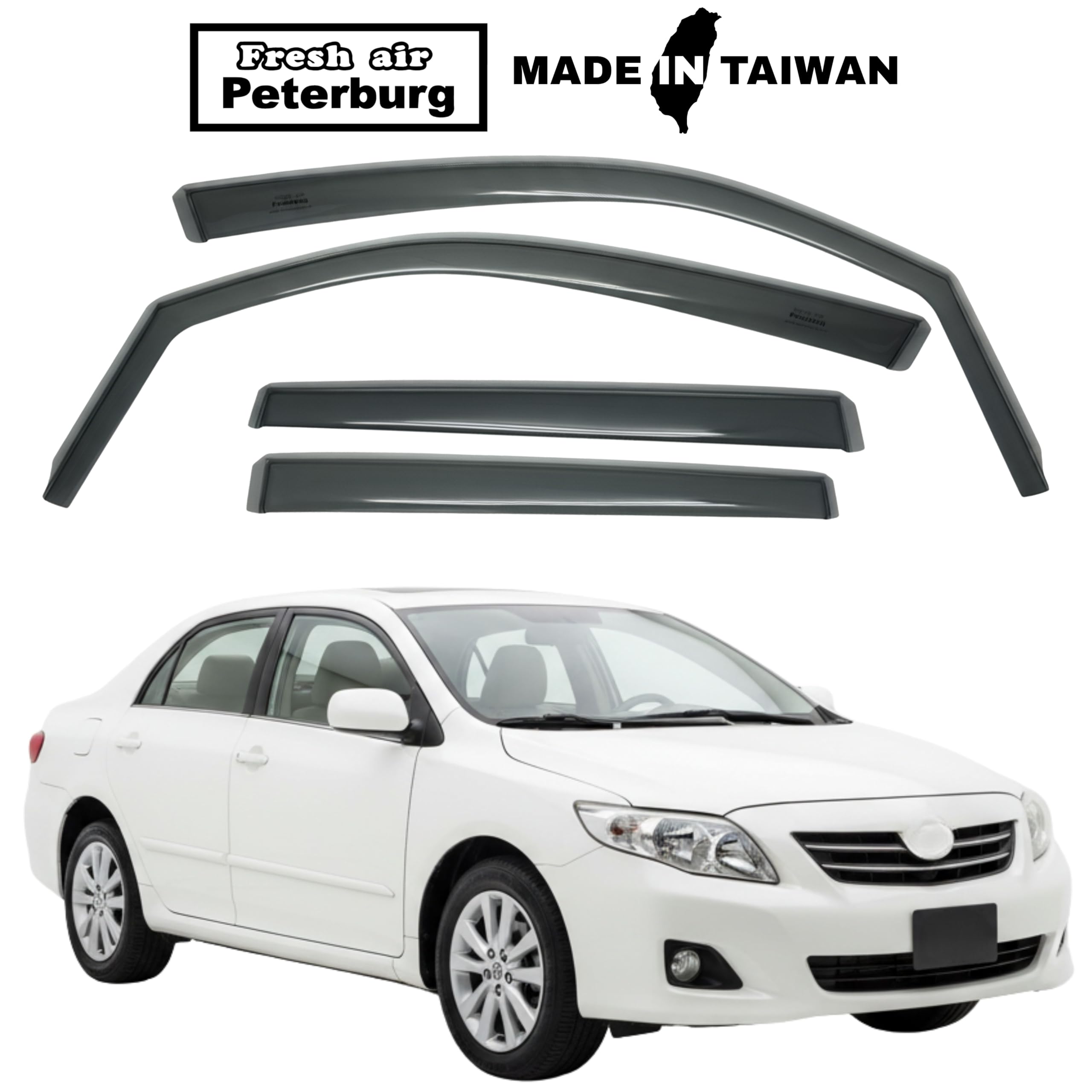比德堡崁入式晴雨窗【國際標準款】TOYOTA豐田 ALTIS 2007.12-2012