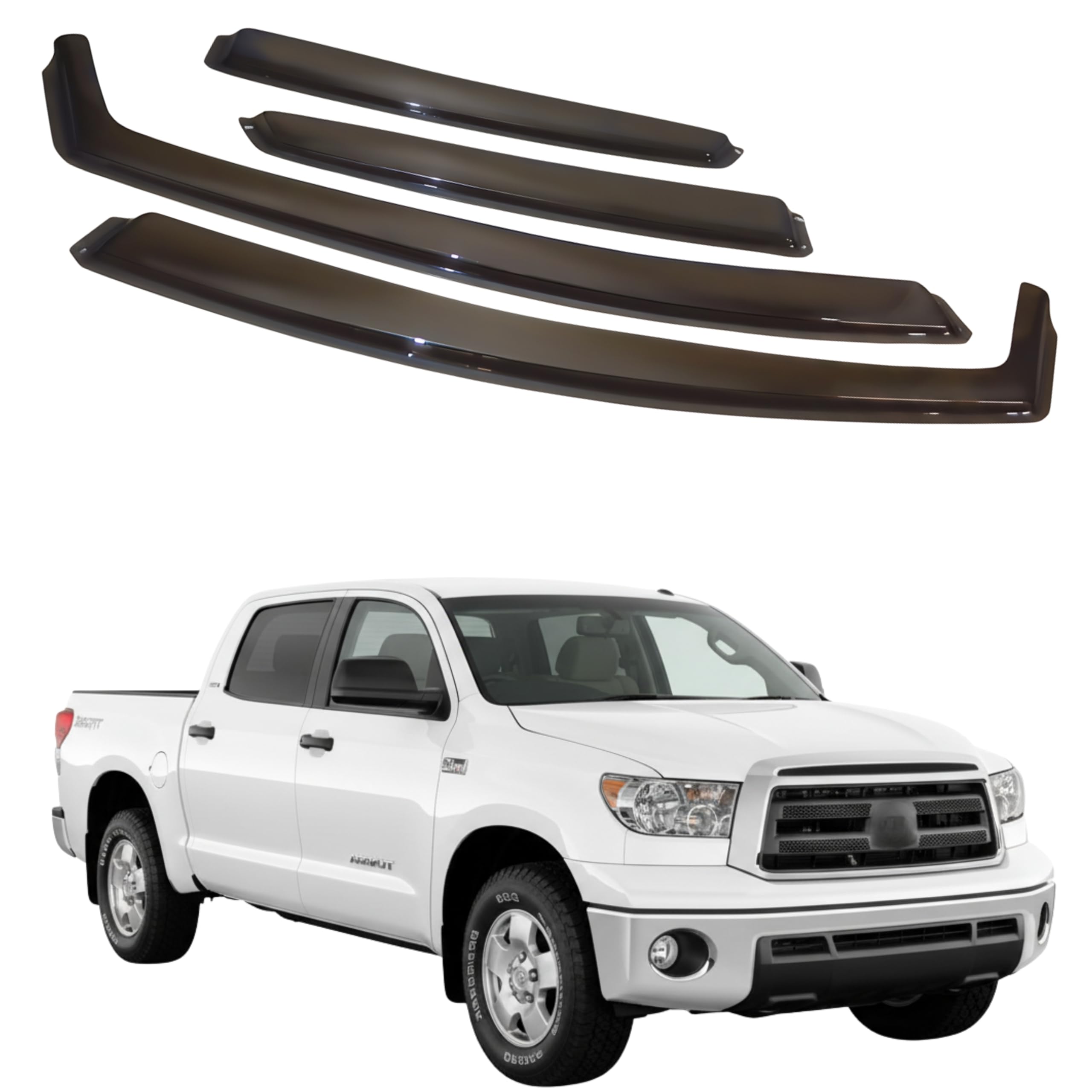Fresh Air Peterburg In-Channel Window Visors [Short-Length] TOYOTA TUNDRA 4X4 (CREW MAX) 2009-2013