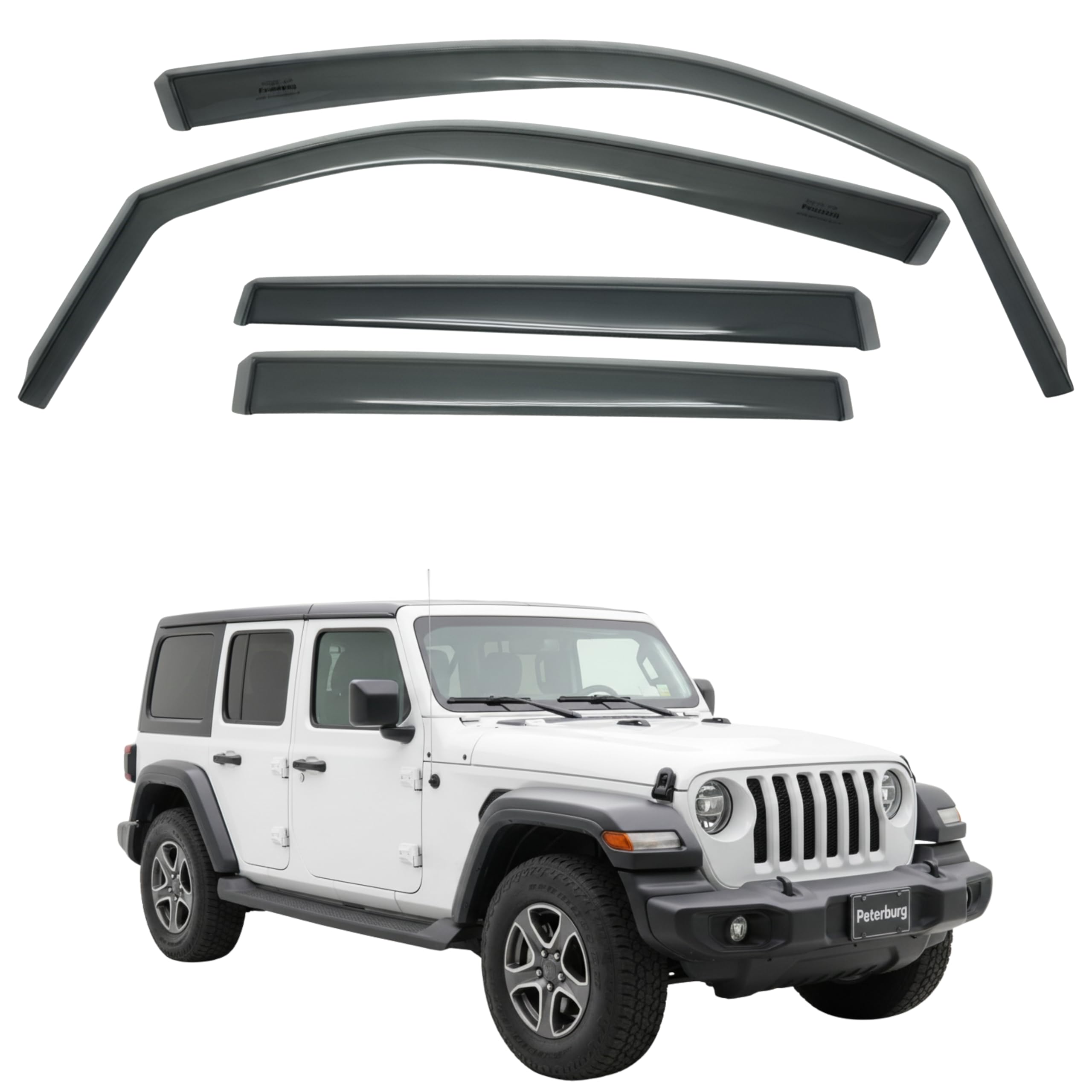 比德堡崁入式晴雨窗【國際標準款】JEEP吉普 WRANGLER JL 4-door 2018-