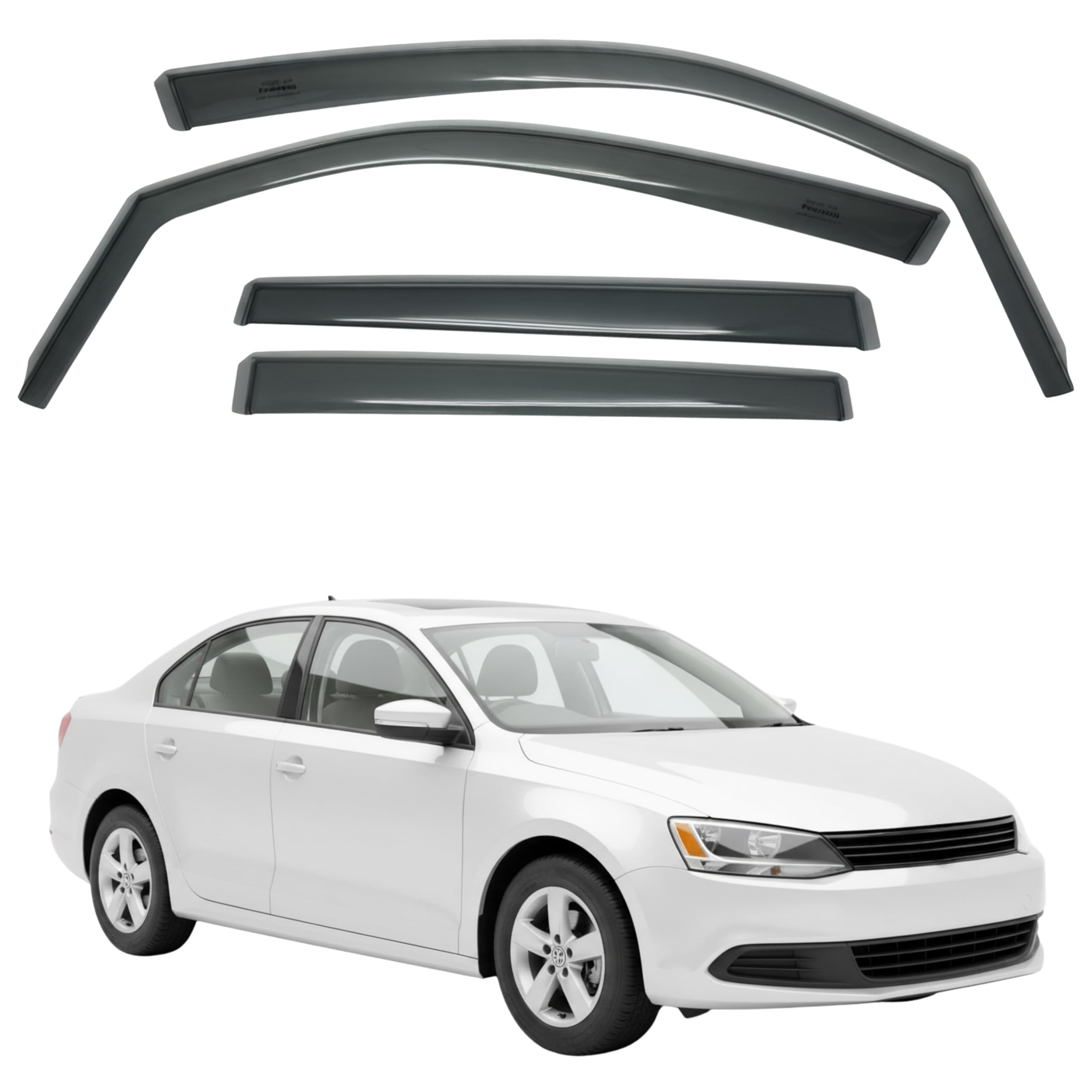 Fresh Air Peterburg In-Channel Window Visors [Short-Length] VW JETTA MK6 2012-2018