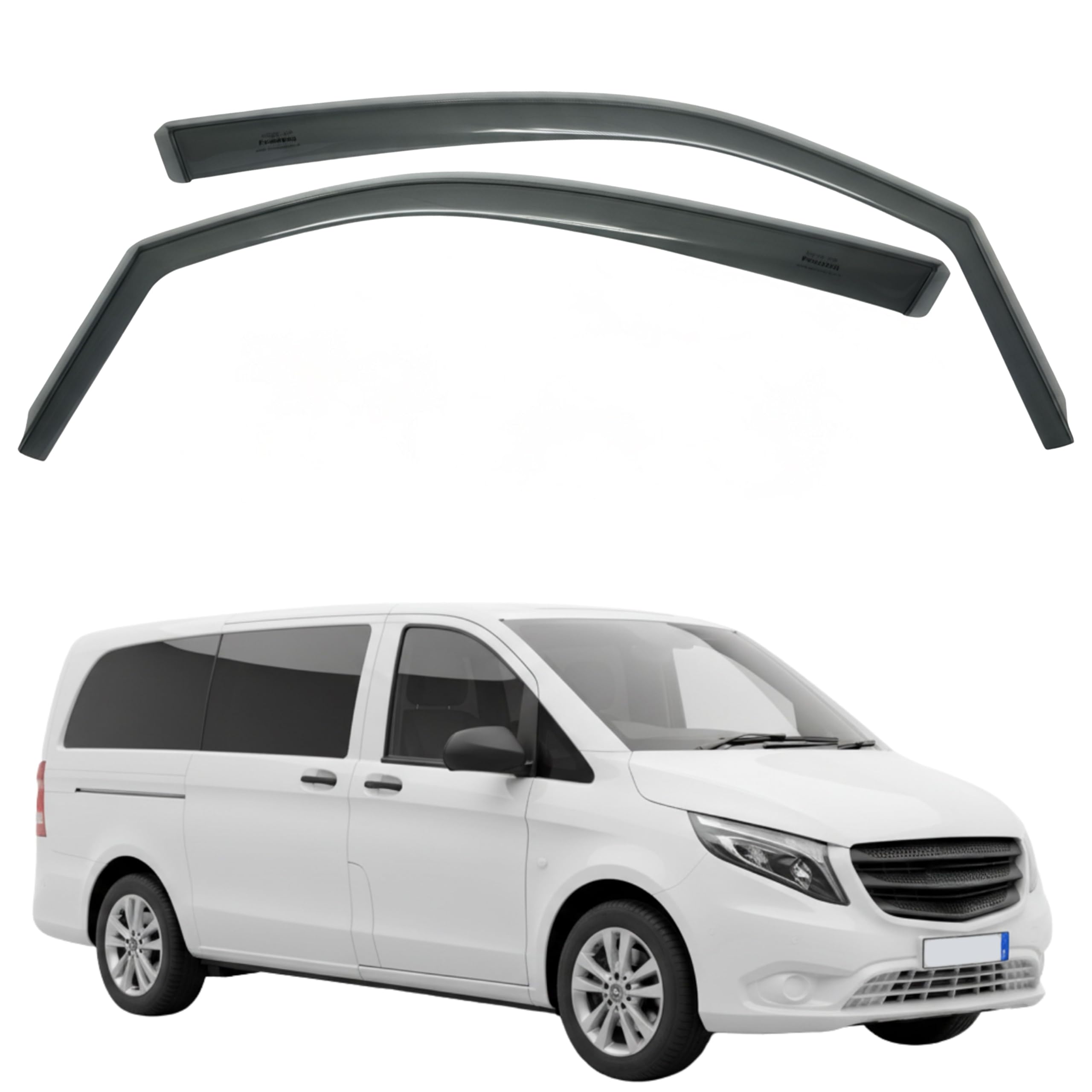 比德堡崁入式晴雨窗【國際標準款】M.BENZ賓士 V-Class/V250d/VITO/ W447(寬版) 2016-