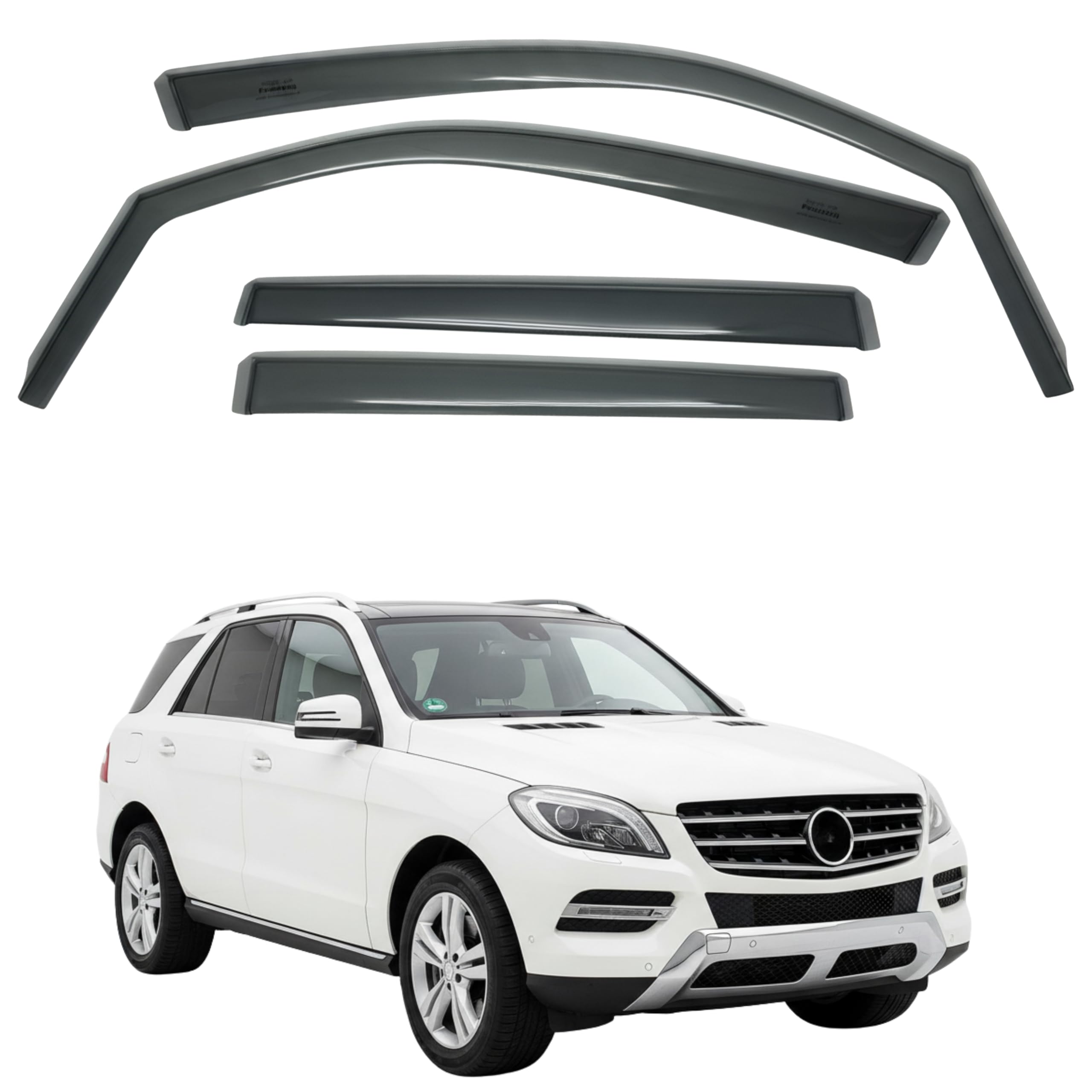 比德堡崁入式晴雨窗【國際標準款】M.BENZ賓士 ML-CLASS/ML350/ W166 2011.7-2015