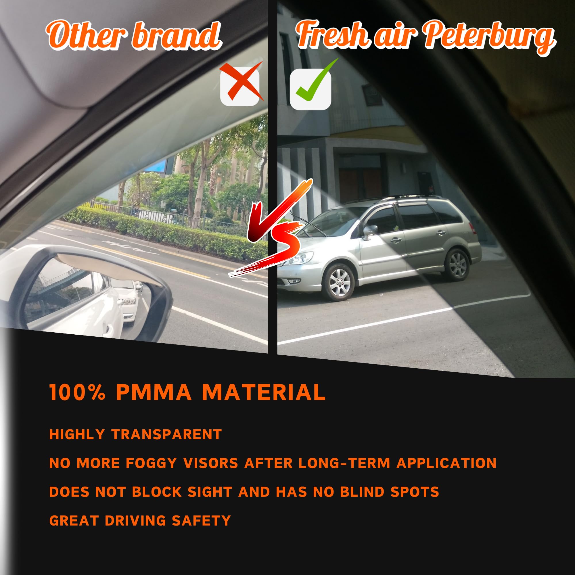Fresh Air Peterburg In-Channel Window Visors [Short-Length] TOYOTA YARIS 2014.10-2018.5