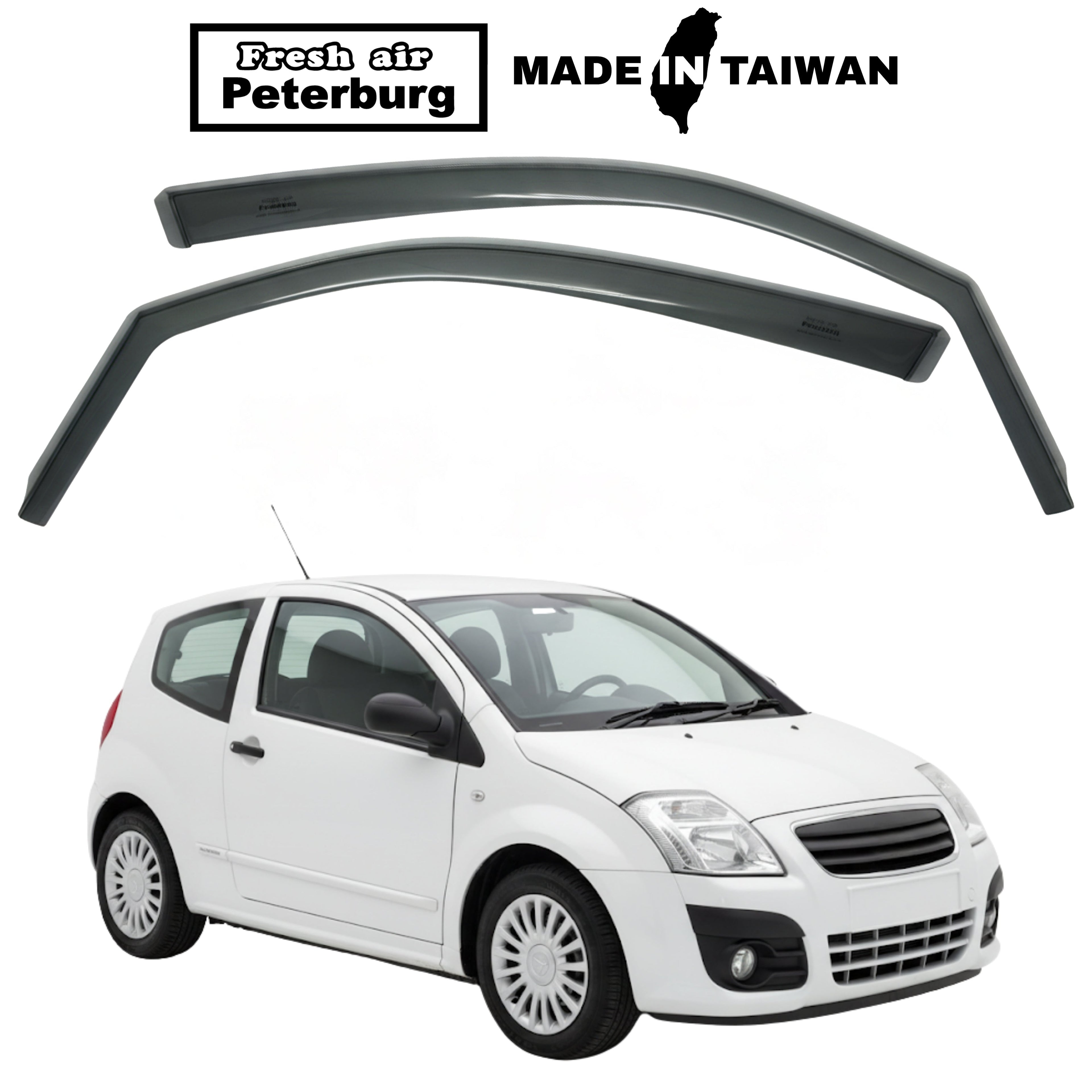 Fresh Air Peterburg In-Channel Window Visors [Short-Length] CITROEN C2/3D 2004-2008