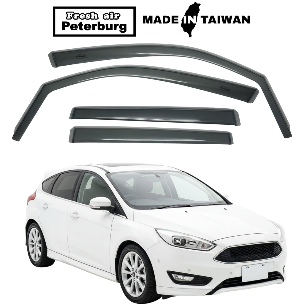 Fresh Air Peterburg In-Channel Window Visors [Short-Length] FORD FOCUS MK3/3.5，Standard(4D, 5D) 2012-2018