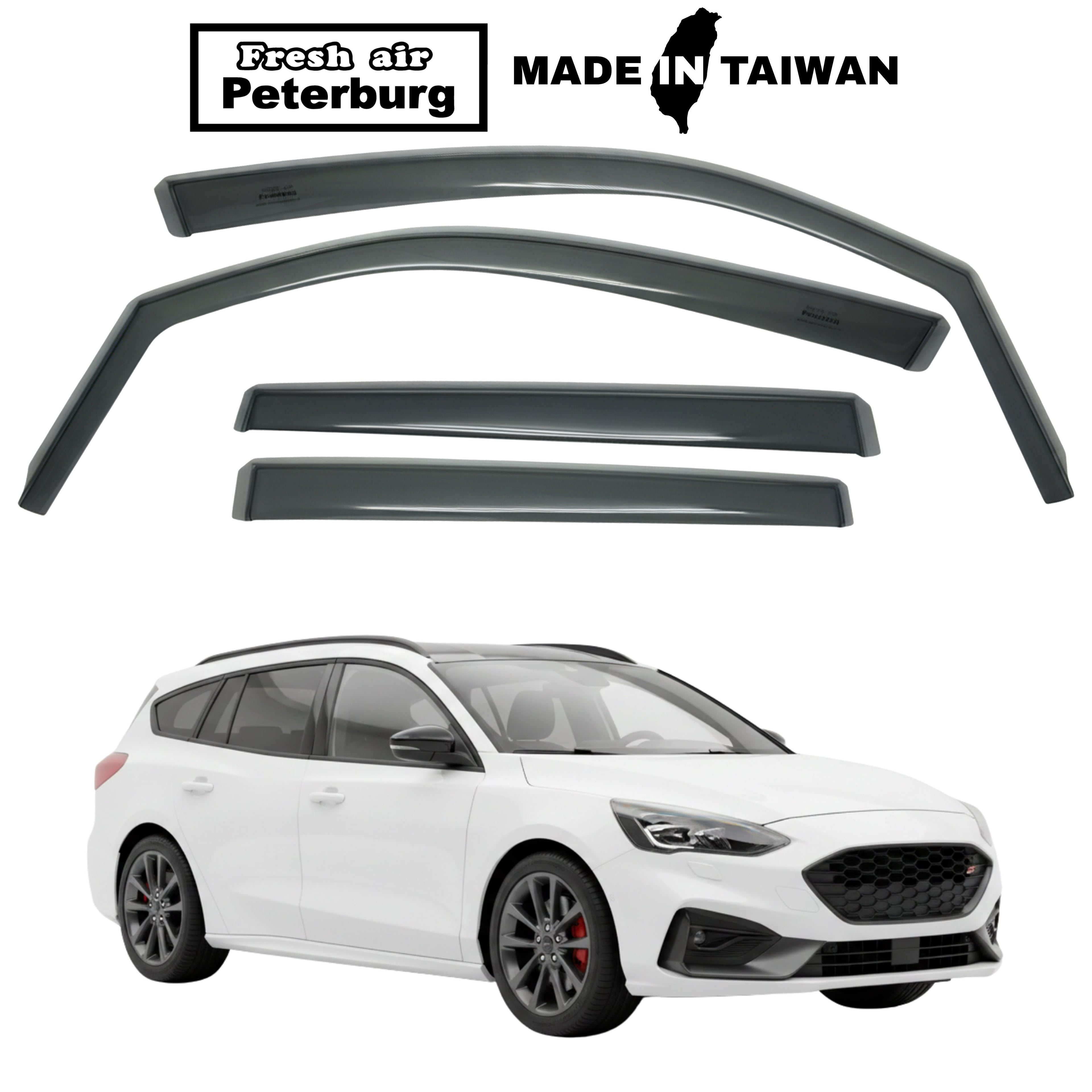 Fresh Air Peterburg In-Channel Window Visors [International Standard] FORD FOCUS MK4 ST WAGON 5D 2020-
