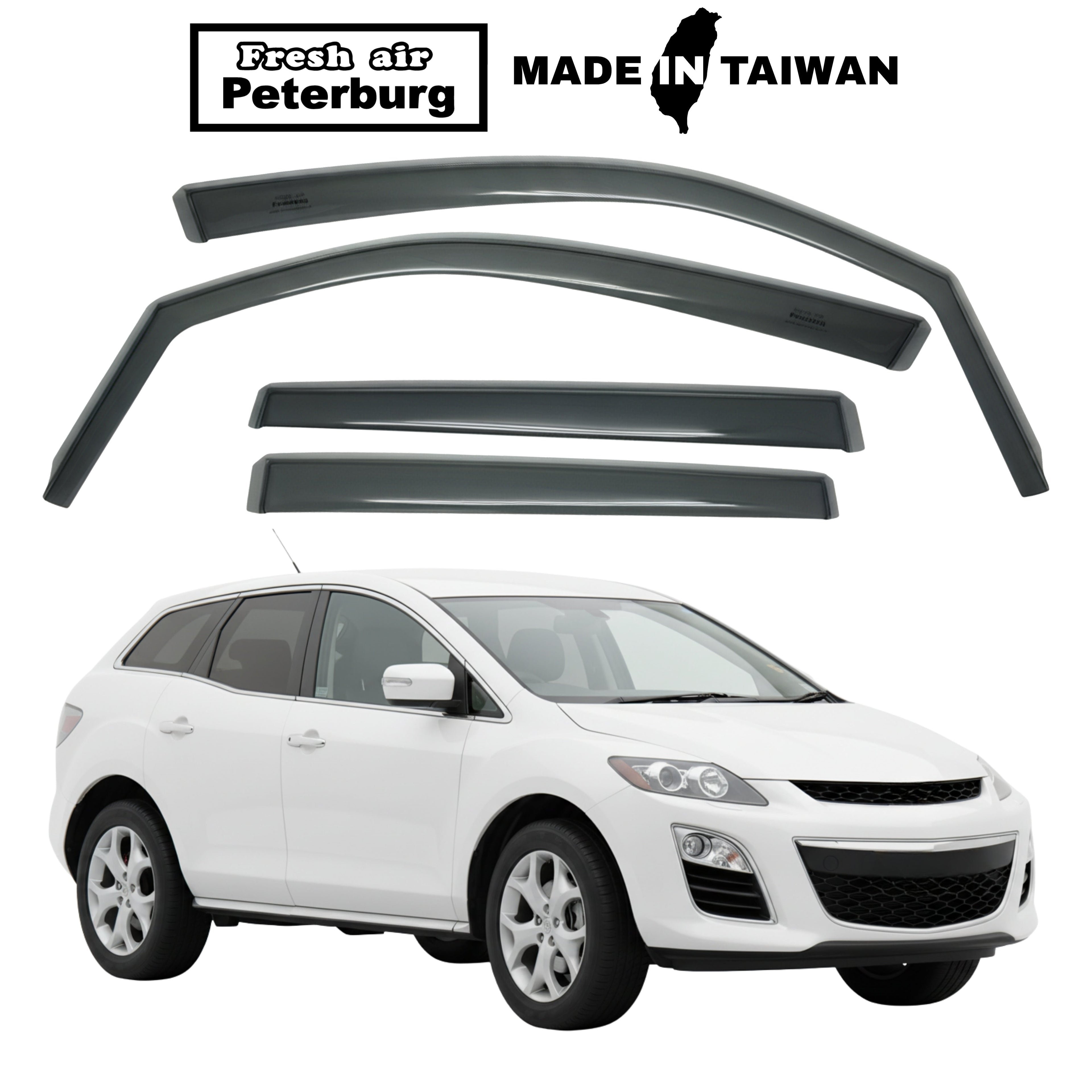 Fresh Air Peterburg In-Channel Window Visors [Short-Length] MAZDA CX-7 2009-