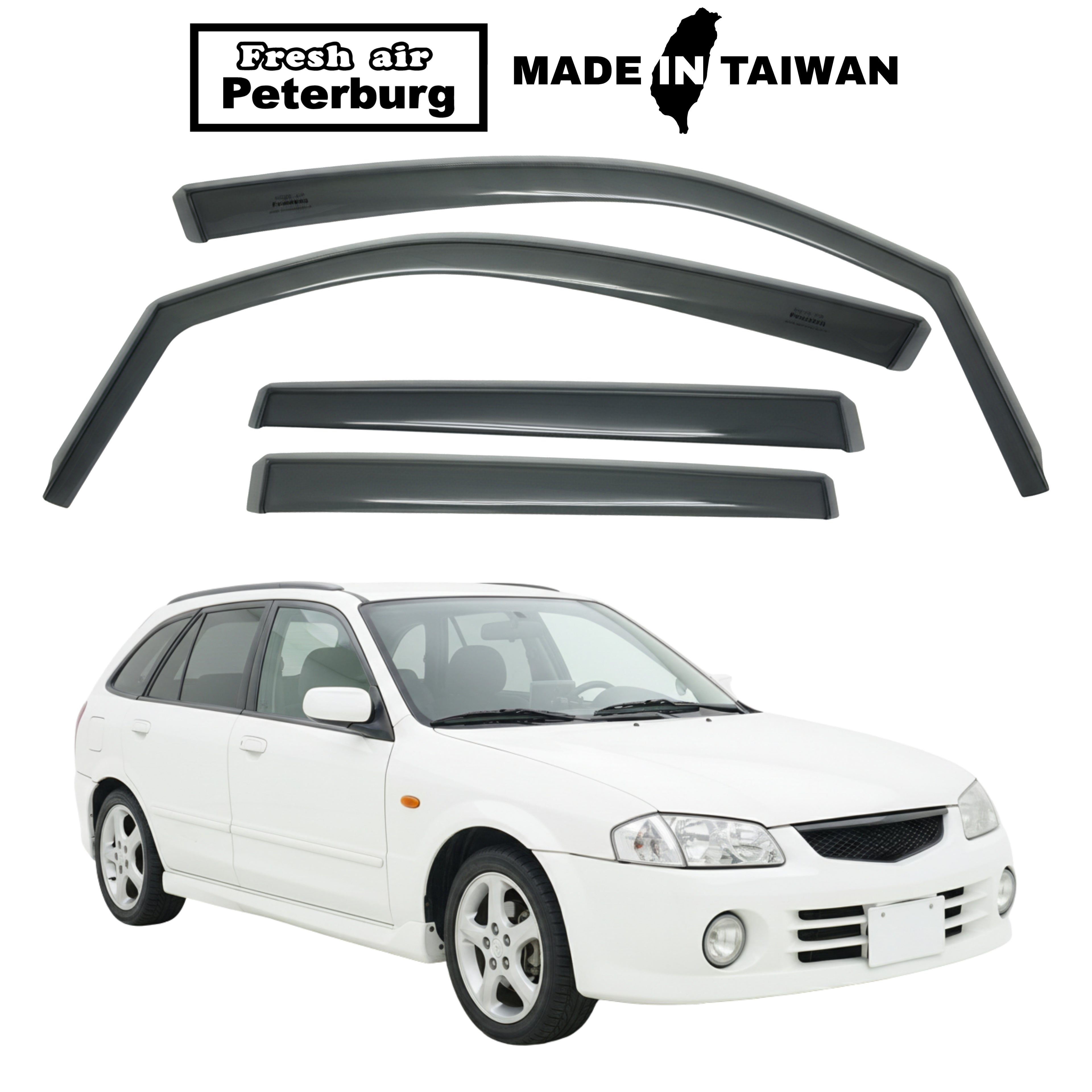 Fresh Air Peterburg In-Channel Window Visors [International Standard] MAZDA Mazda 323 4D/5D 1997-2004