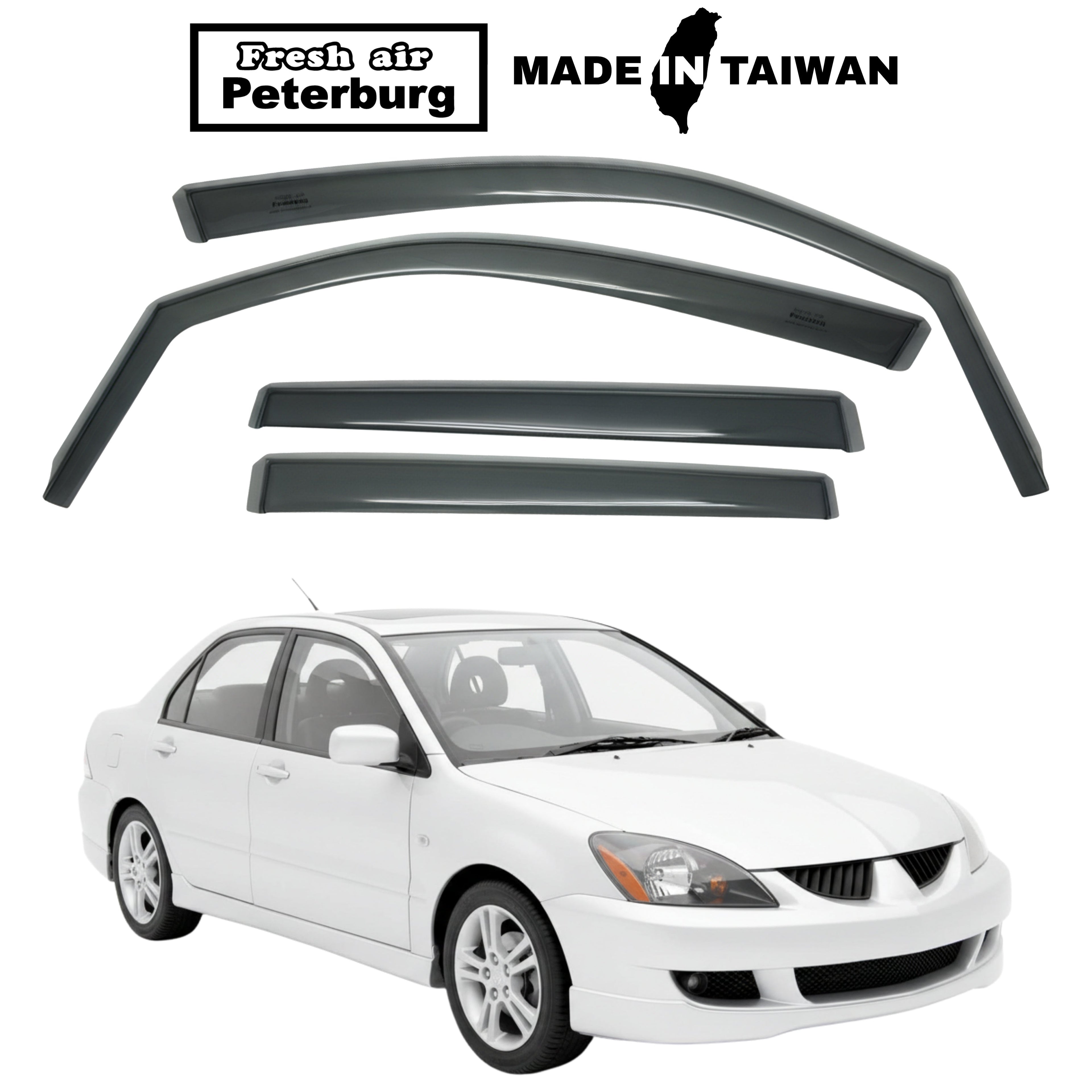 Fresh Air Peterburg In-Channel Window Visors [International Standard] MITSUBISHI LANCER GLOBAL 2000-2007