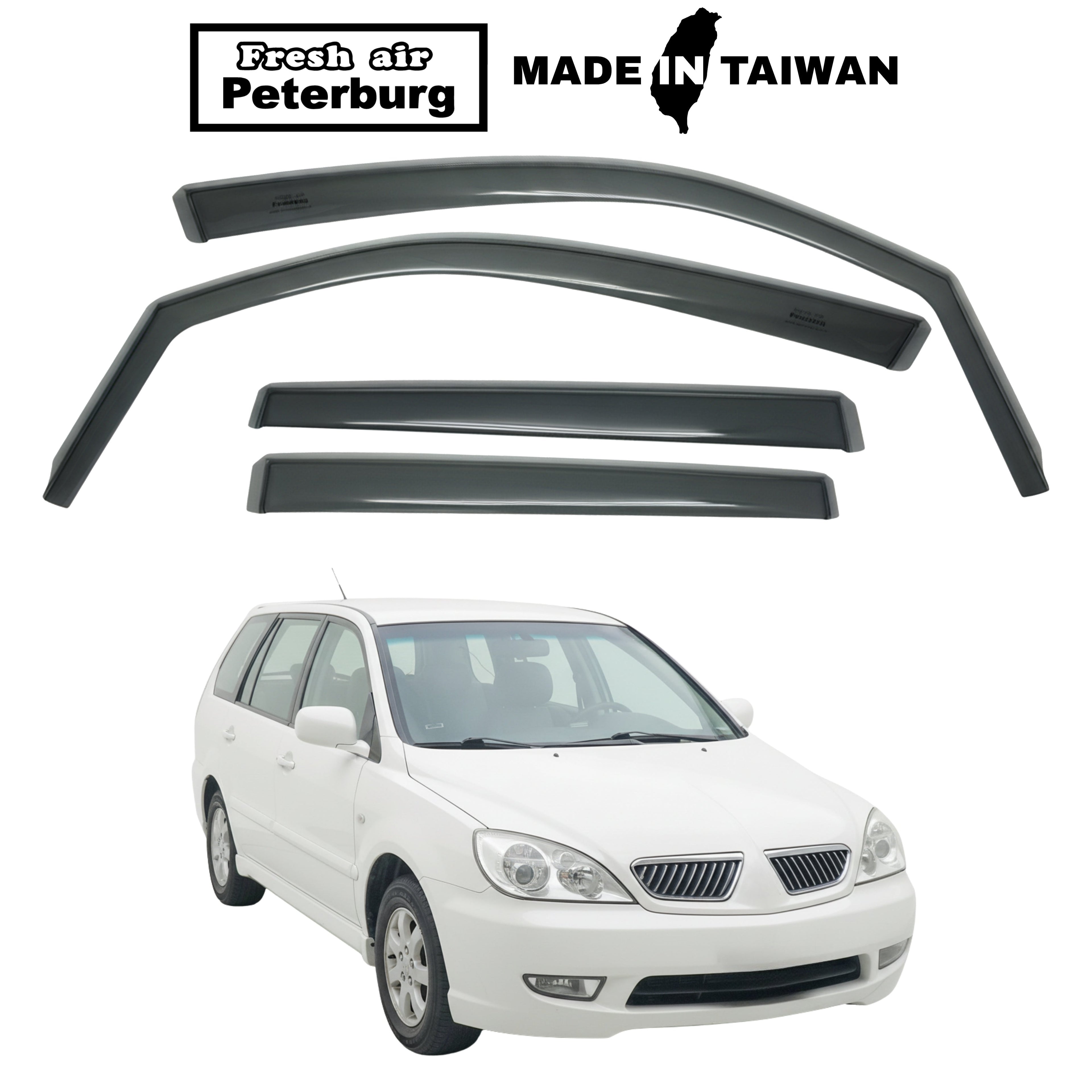 Fresh Air Peterburg In-Channel Window Visors [Short-Length] MITSUBISHI SAVRIN 2005-