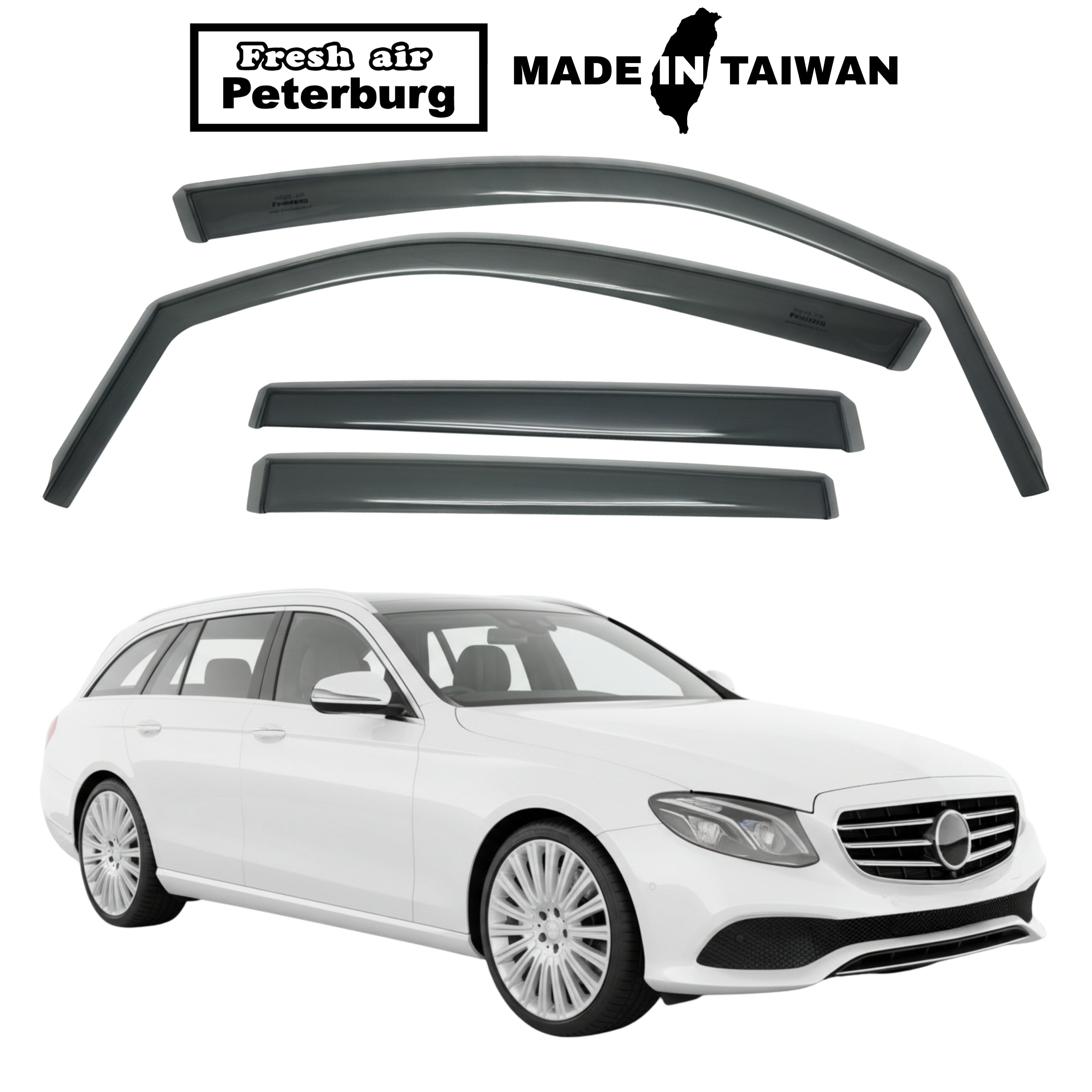 Fresh Air Peterburg In-Channel Window Visors [Short-Length] M.BENZ E-Class/E350/ S213 5D 2016-