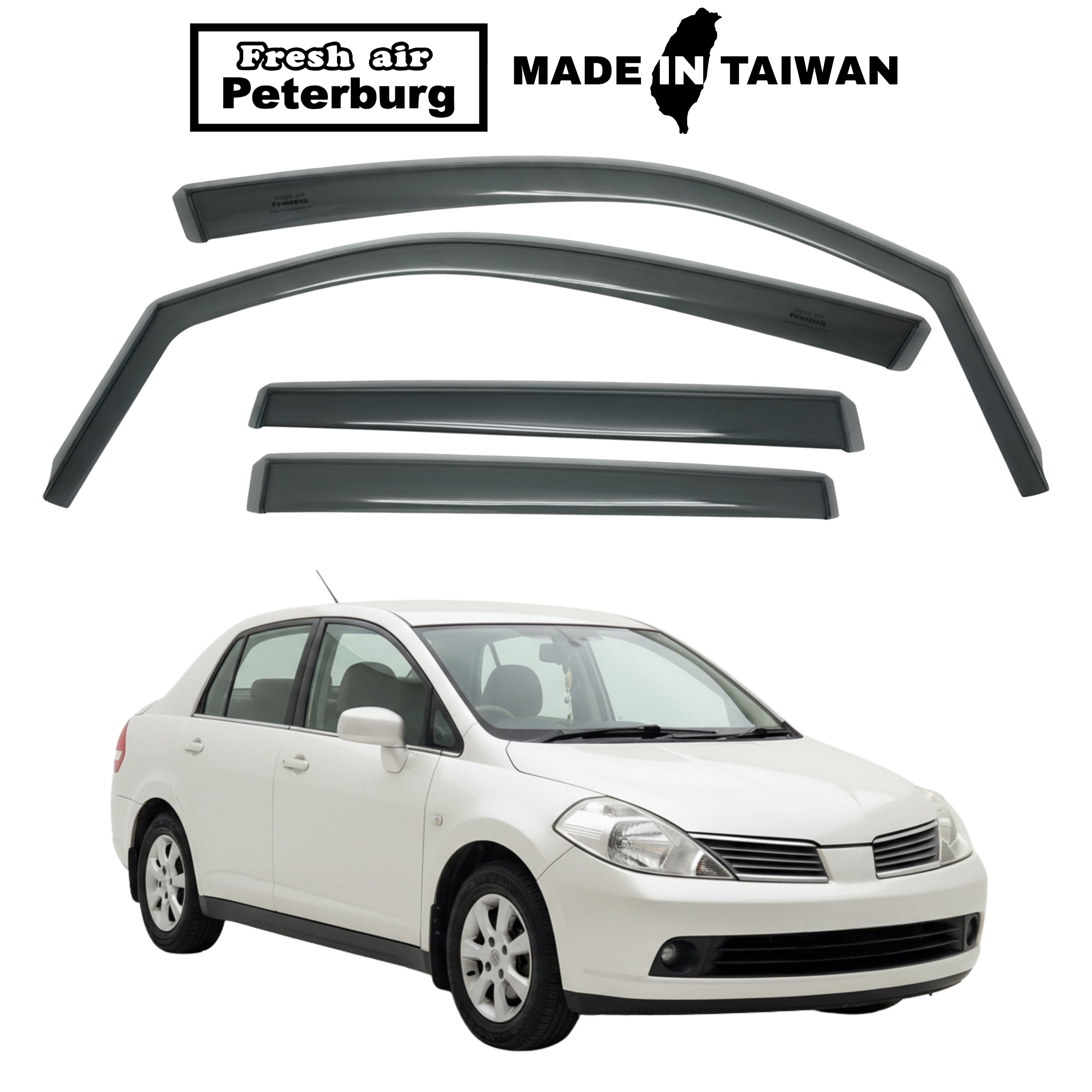 Fresh Air Peterburg In-Channel Window Visors [International Standard] NISSAN TIIDA /4D 2014-