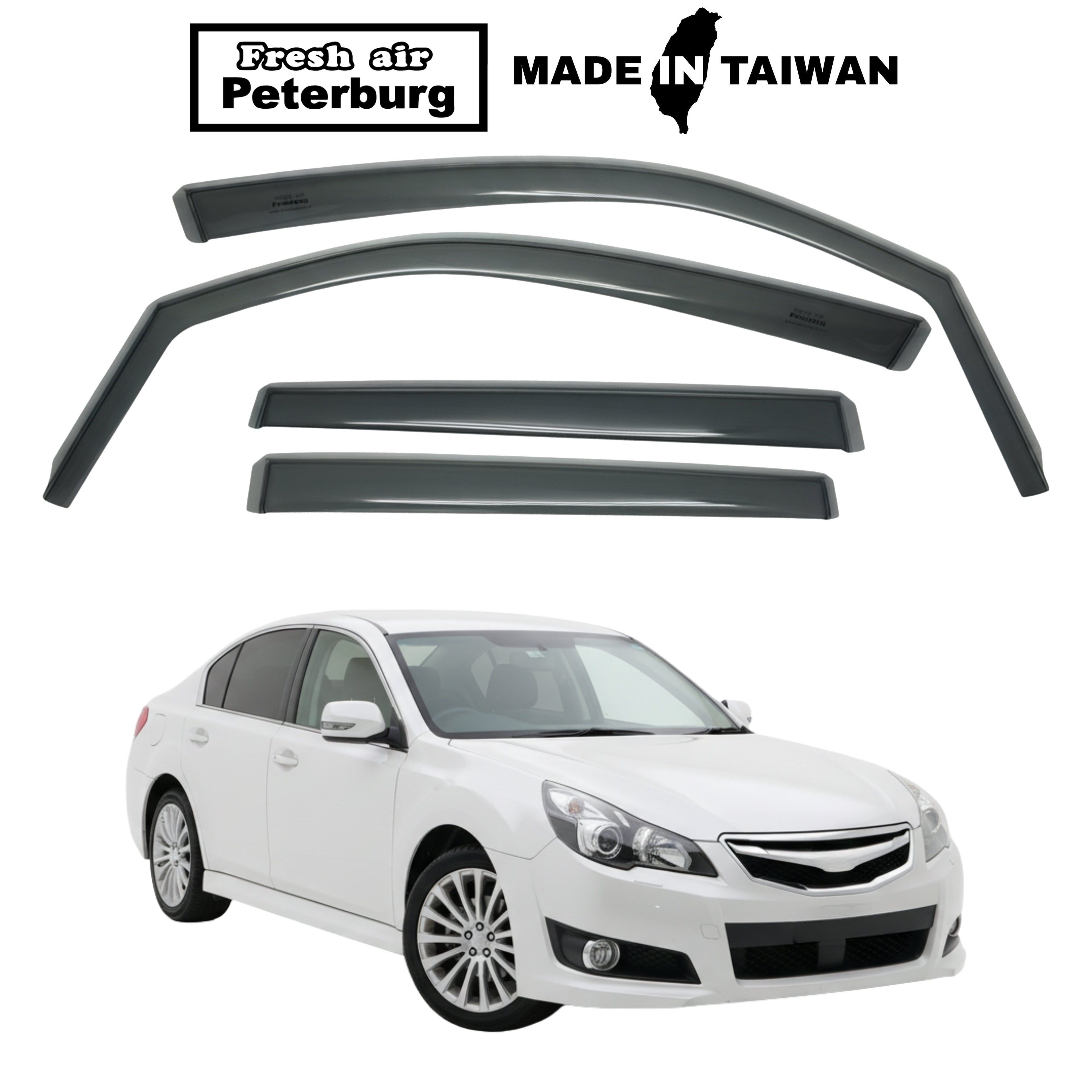 Fresh Air Peterburg In-Channel Window Visors [International Standard] SUBARU LEGACY 5D 2009-2014