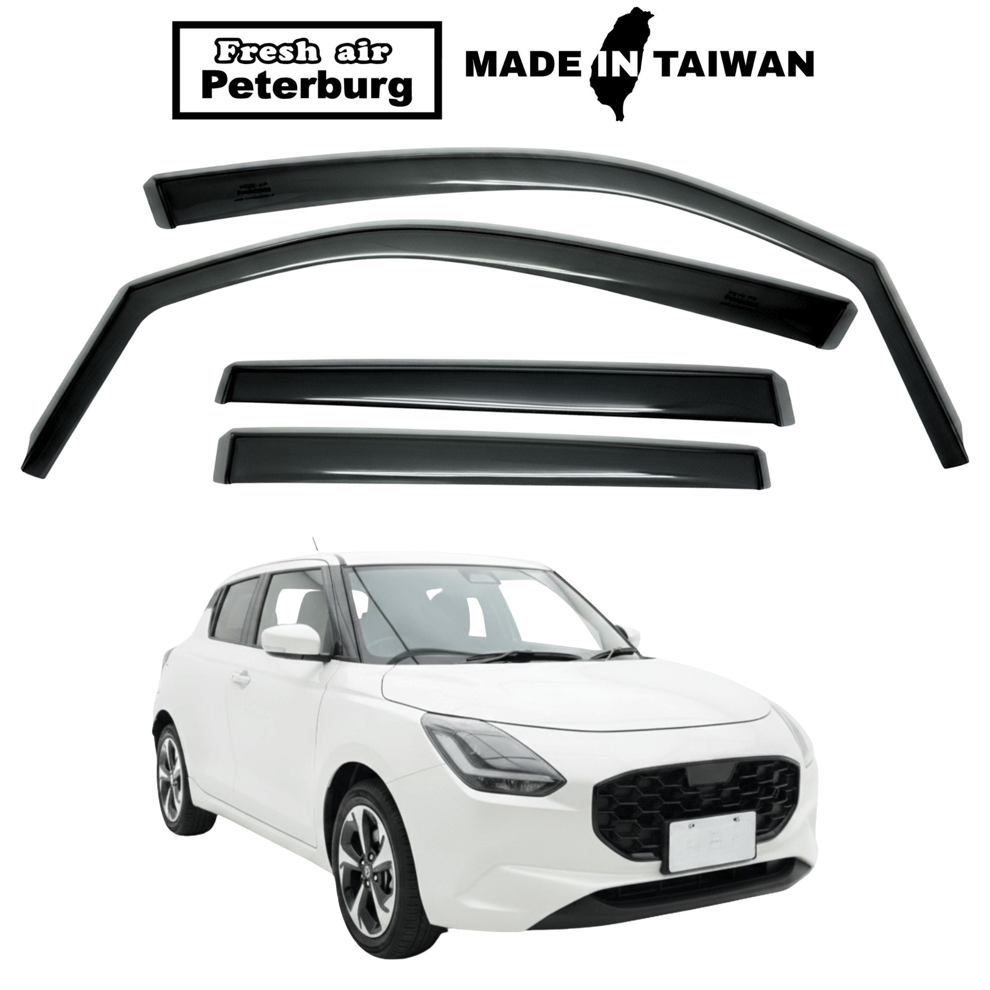 Fresh Air Peterburg In-Channel Window Visors [International Standard] SUZUKI SWIFT，LW Series Gen 5 2024+