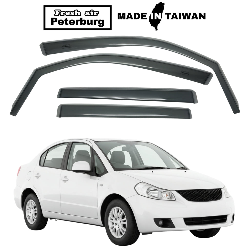 Fresh Air Peterburg In-Channel Window Visors [Short-Length] SUZUKI SX4 4D 2007-2014.5