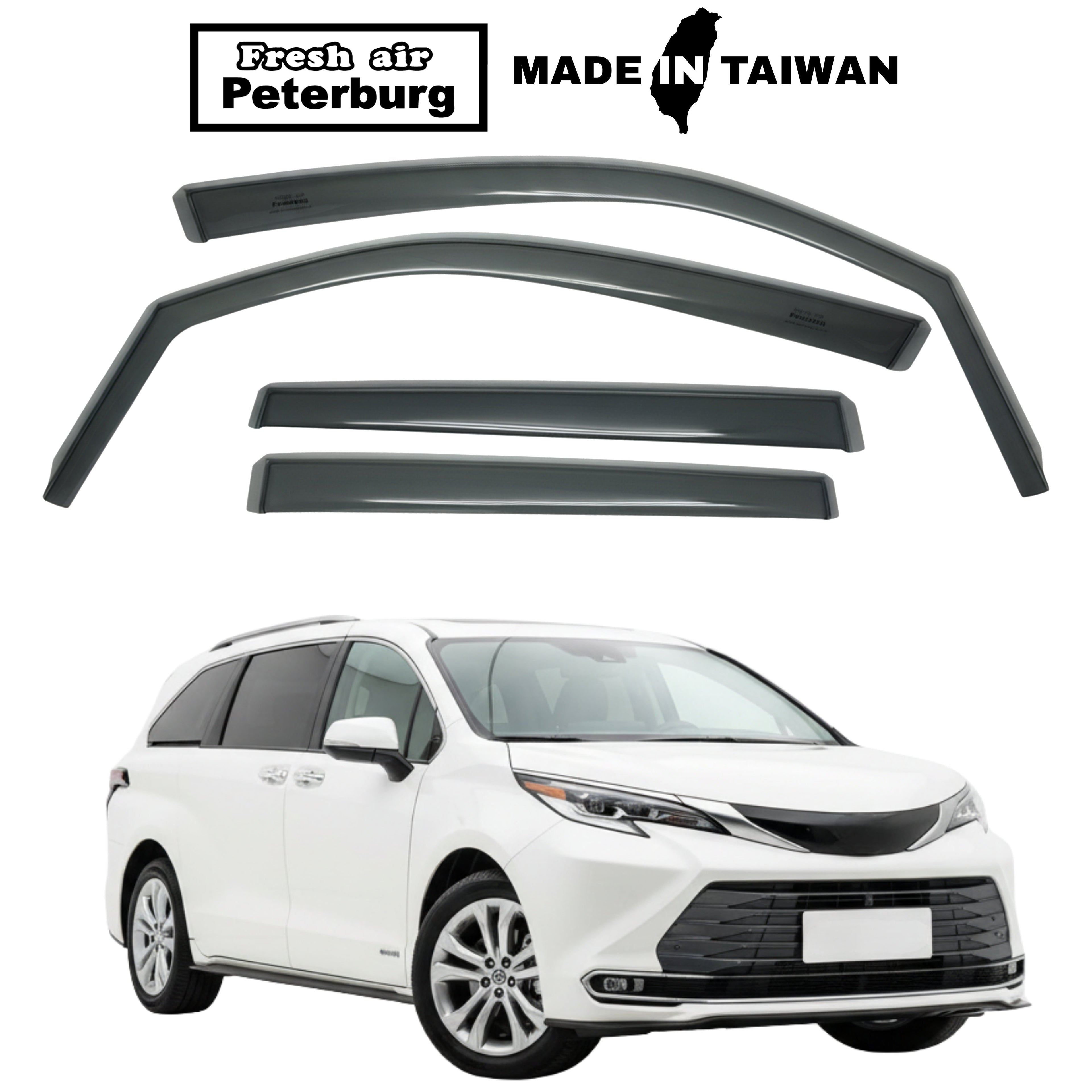 Fresh Air Peterburg In-Channel Window Visors [International Standard] TOYOTA SIENNA 4th. Gen 4 2021.3-
