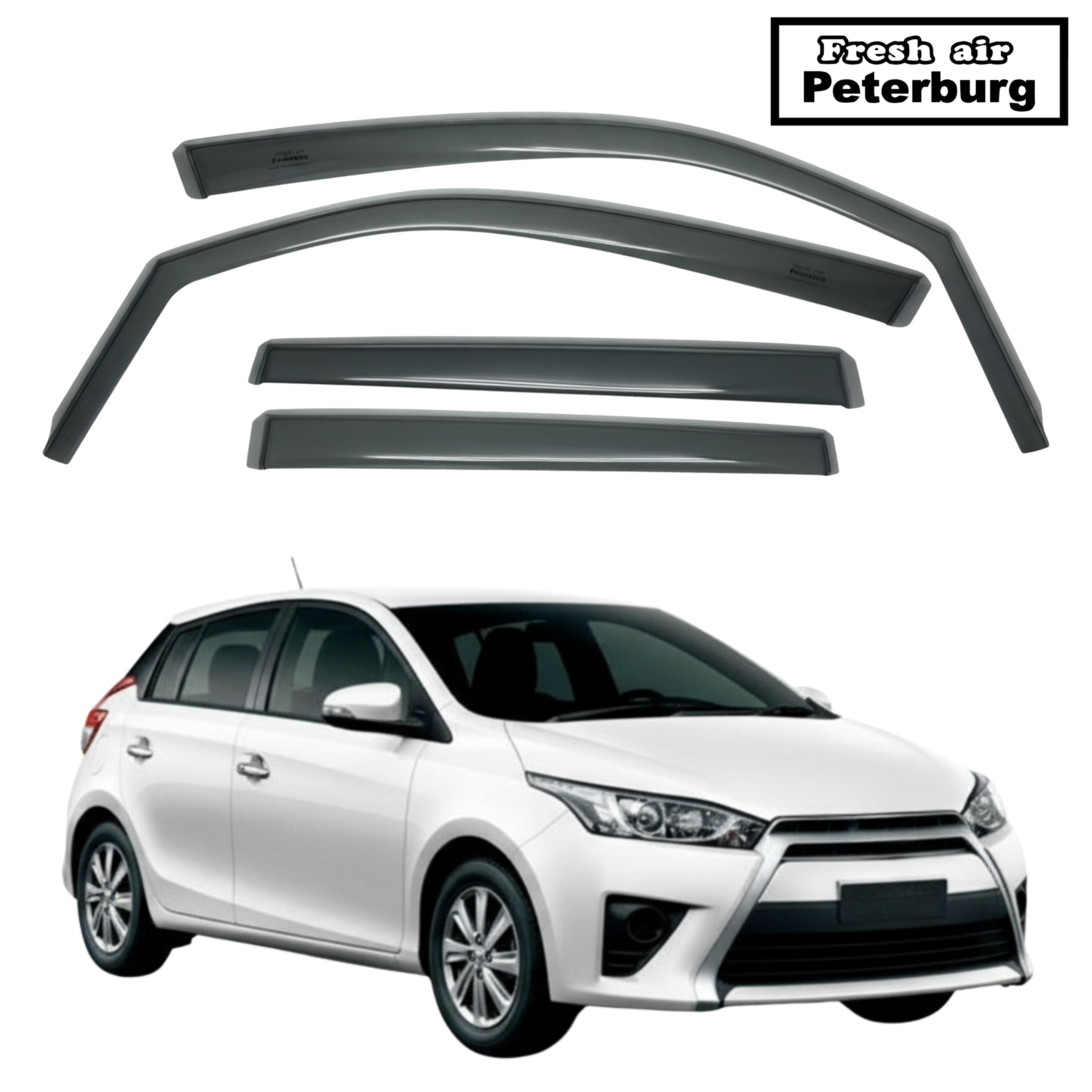 Fresh Air Peterburg In-Channel Window Visors [Short-Length] TOYOTA YARIS 2018/6-2023/6