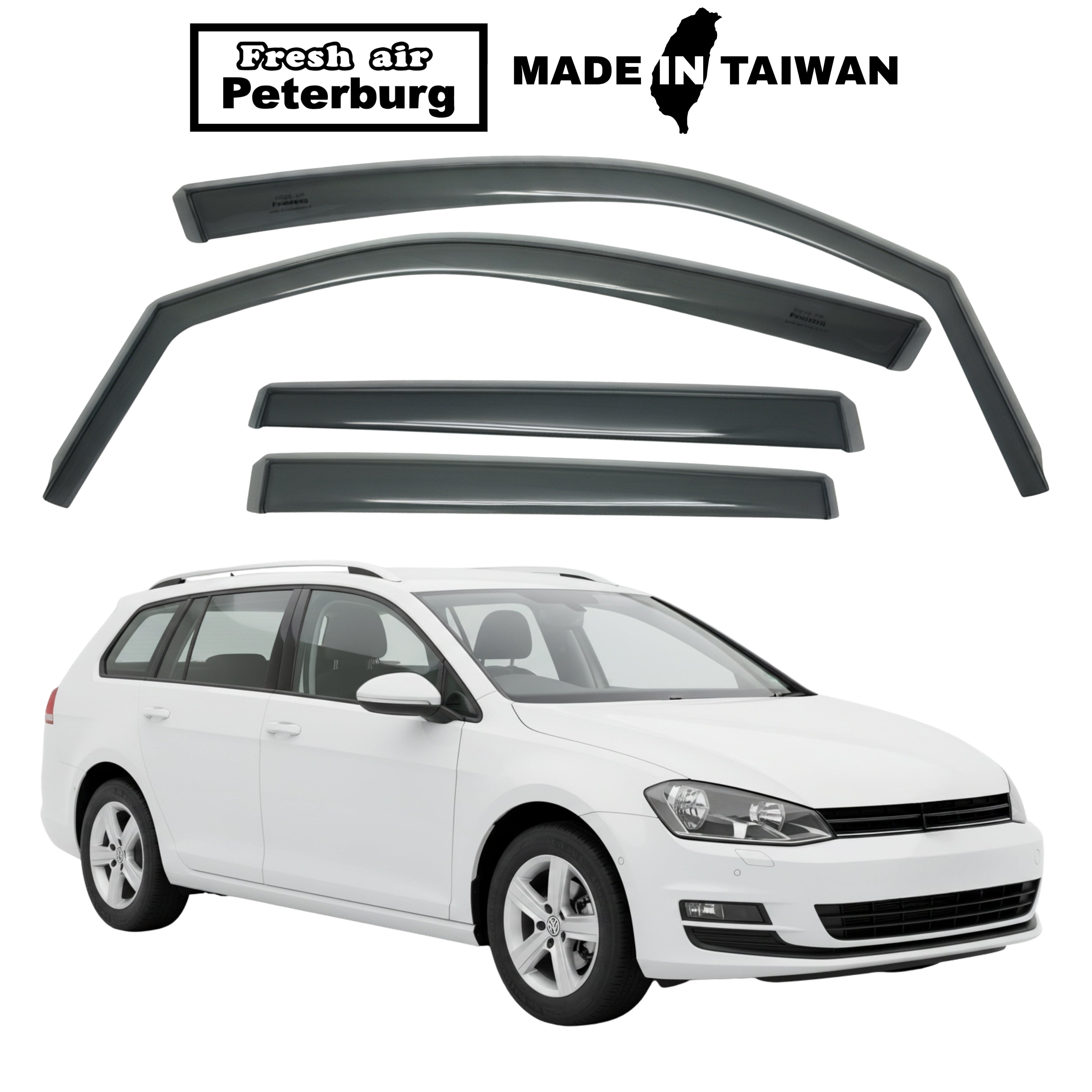 Fresh Air Peterburg In-Channel Window Visors [International Standard] VW GOLF 7 VARIANT 2016-