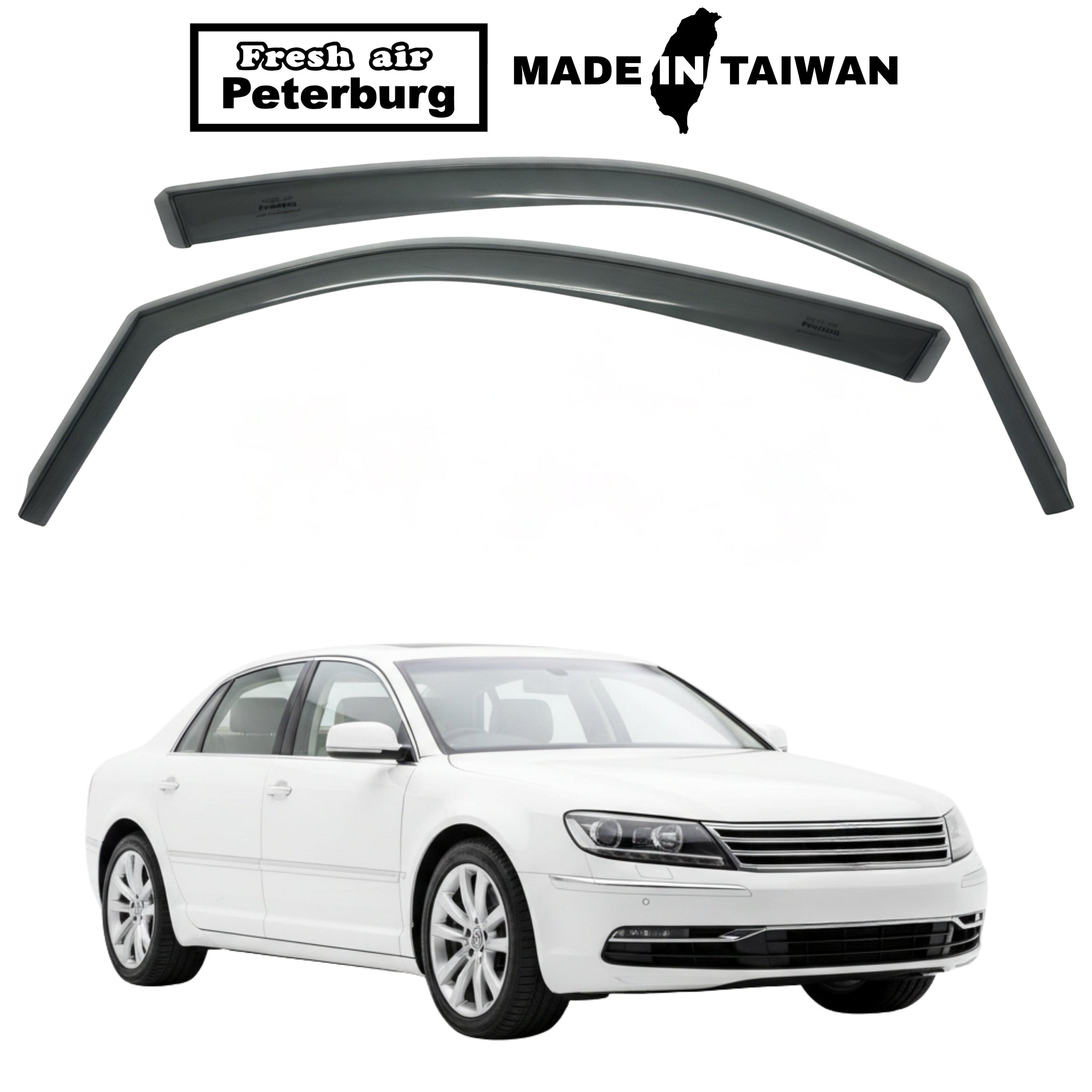 Fresh Air Peterburg In-Channel Window Visors [Short-Length] VW Phaeton /LWBLWB / 2002-2015
