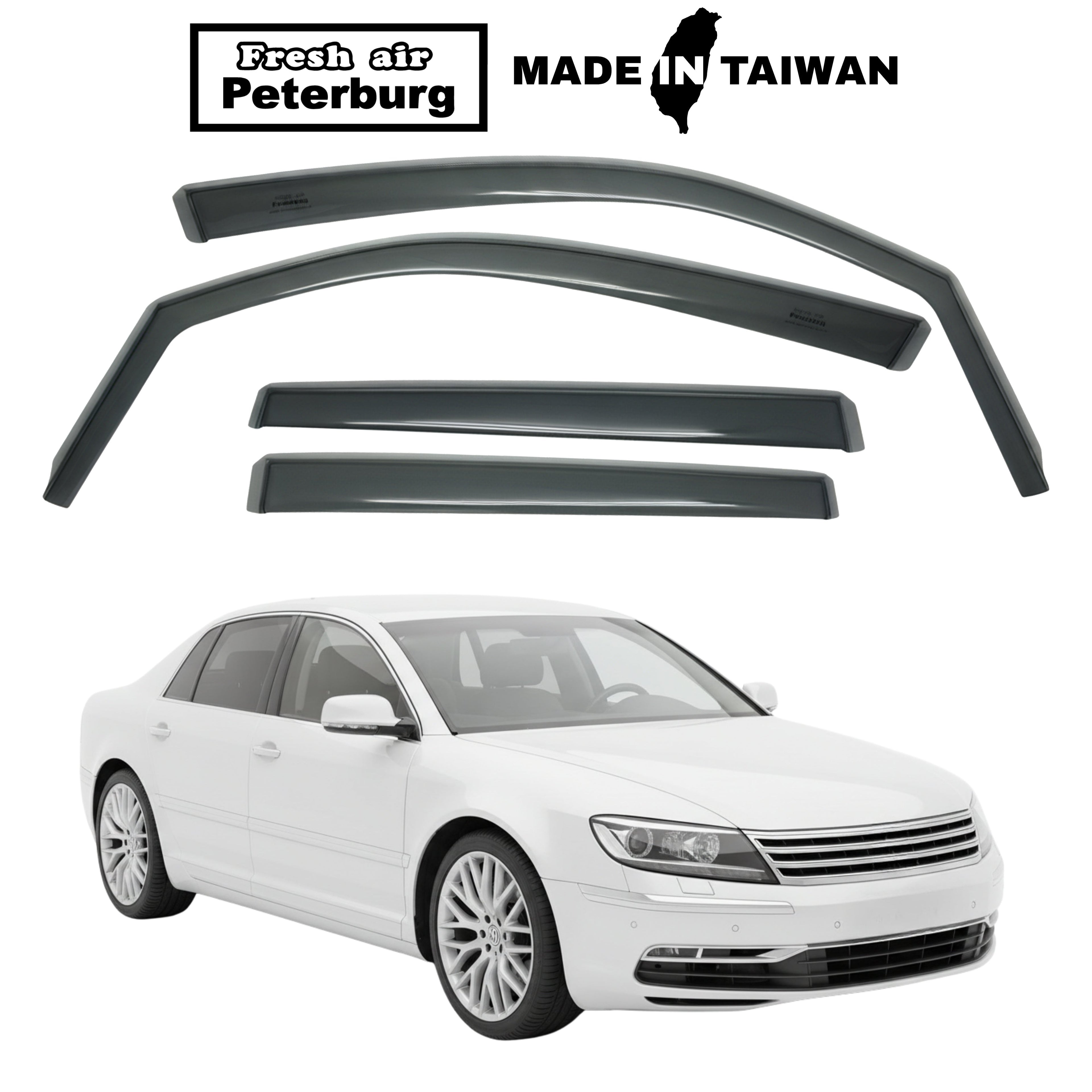Fresh Air Peterburg In-Channel Window Visors [Short-Length] VW Phaeton /SWBSWB / 2002-2015