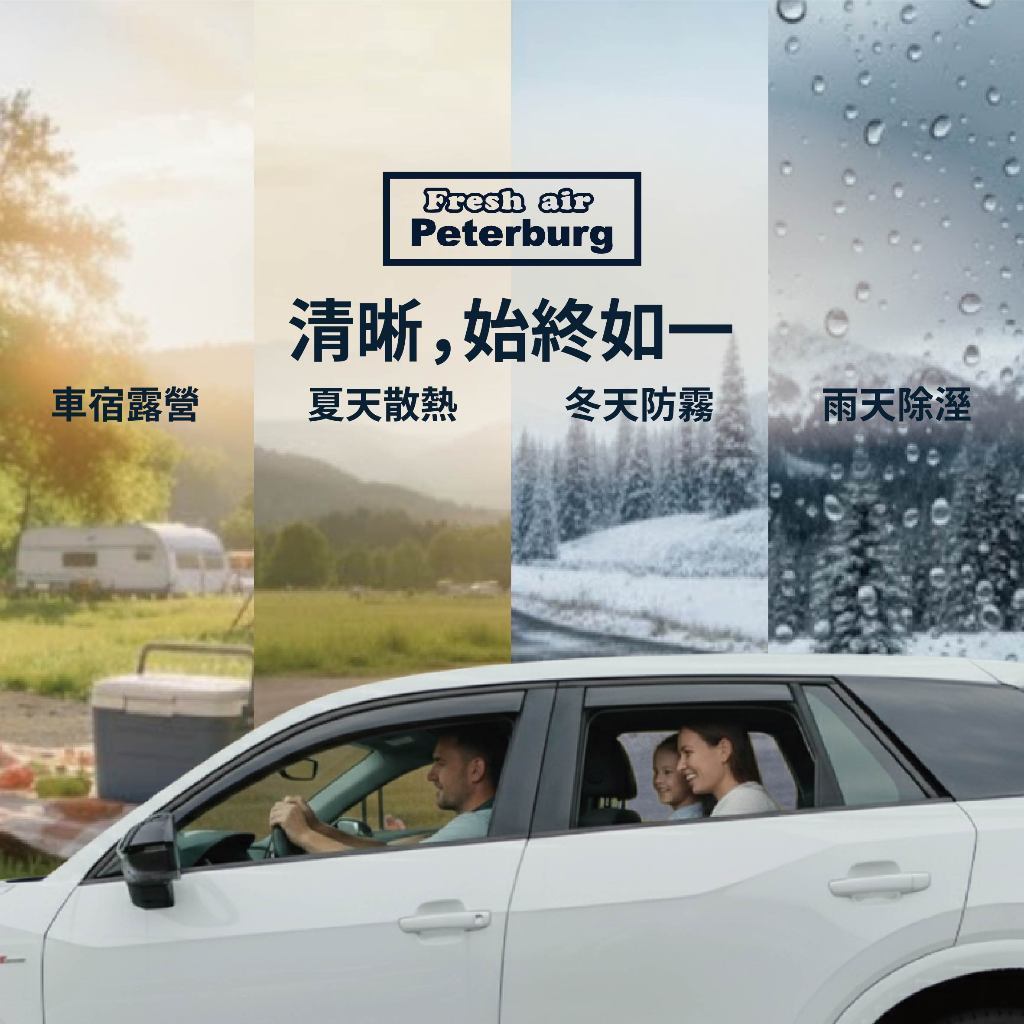 比德堡崁入式晴雨窗【國際標準款】VW福斯 T7 Caravelle 2024+